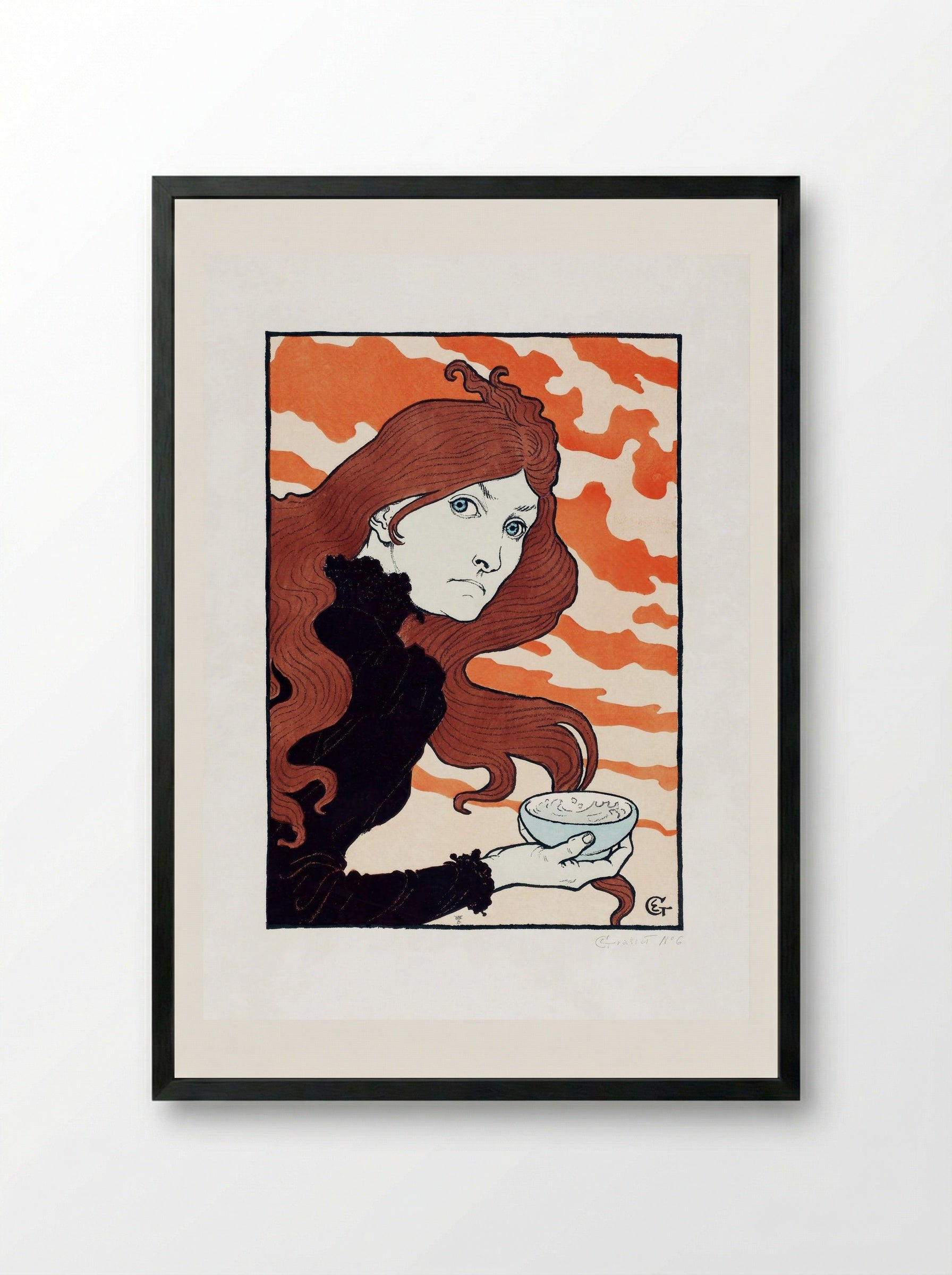 Vitrioleuse (The Acid Thrower) - Eugène Grasset - Framed Print Black