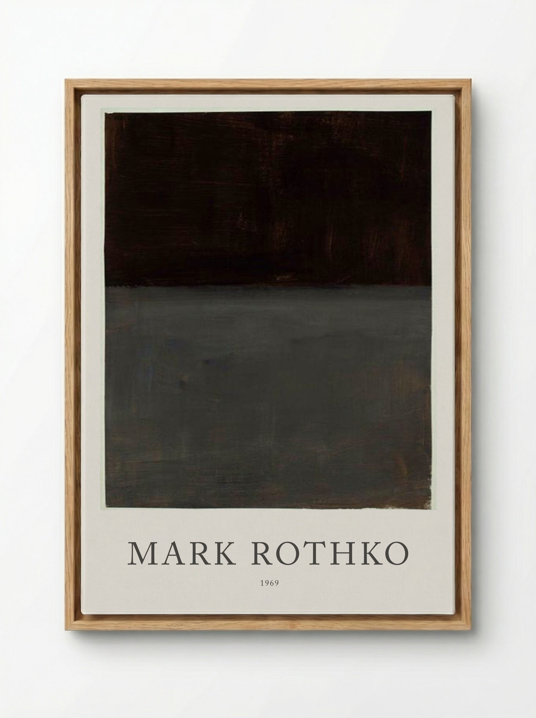 Untitled (Brown and Grey) - Mark Rothko - Framed Canvas Wood