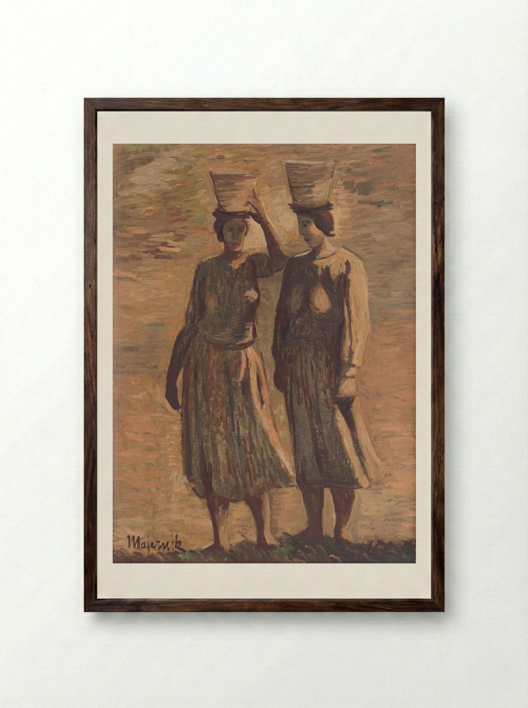 Water Bearers - Cyprián Majerník - Framed Print Dark Wood