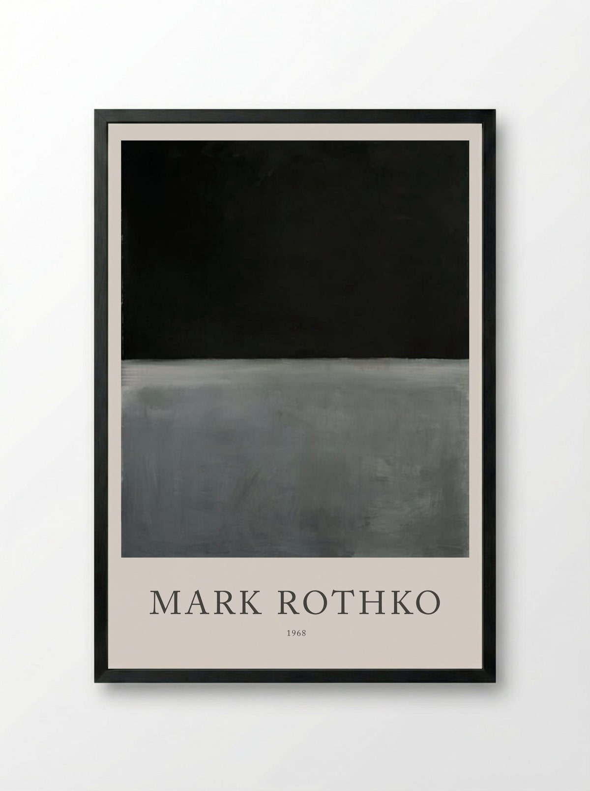 Untitled (Black and Grey) - Mark Rothko - Framed Print Black
