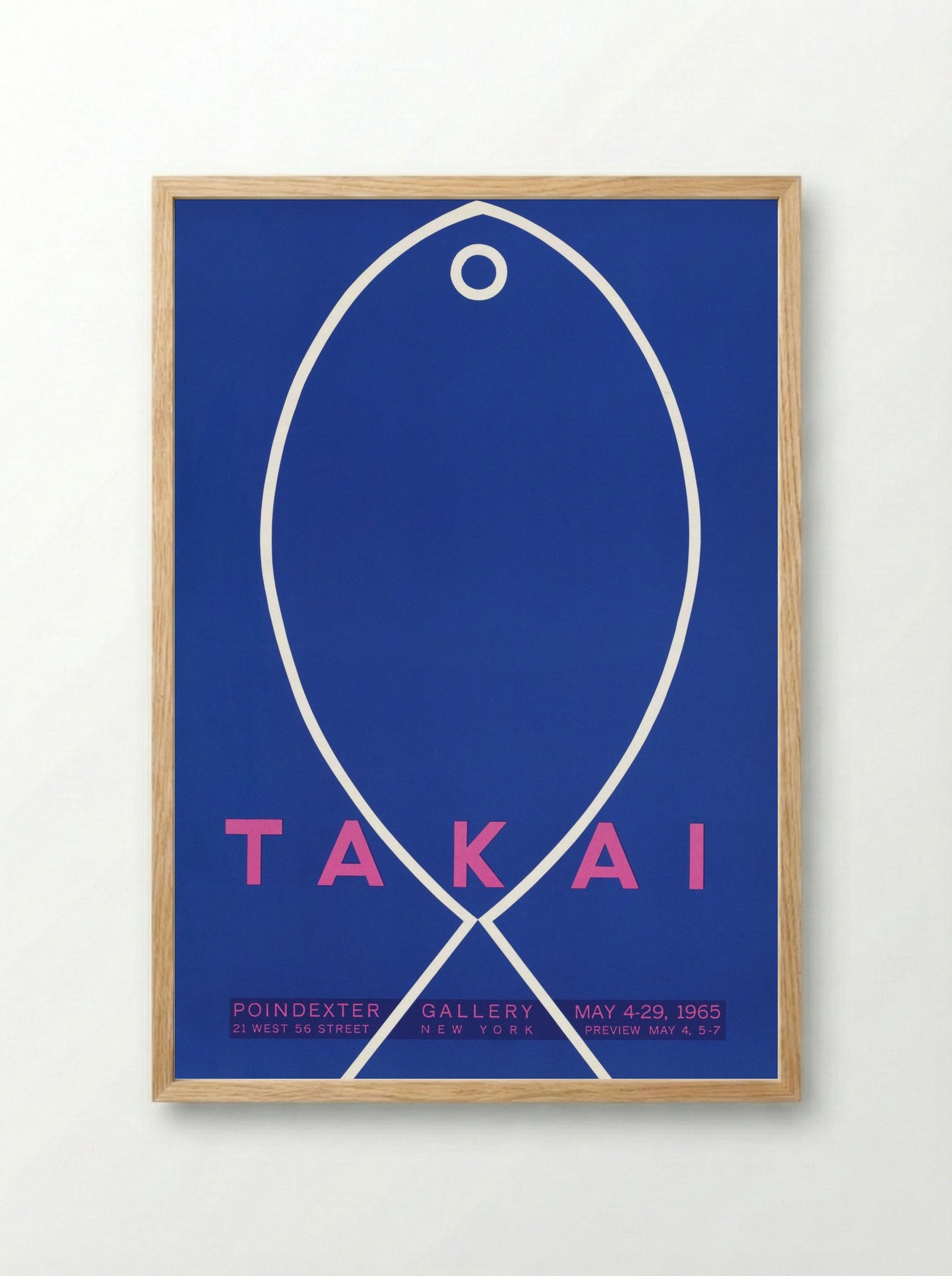 Takai Exhibition Poster, Poindexter Gallery - Takao Takai - Framed Print Wood