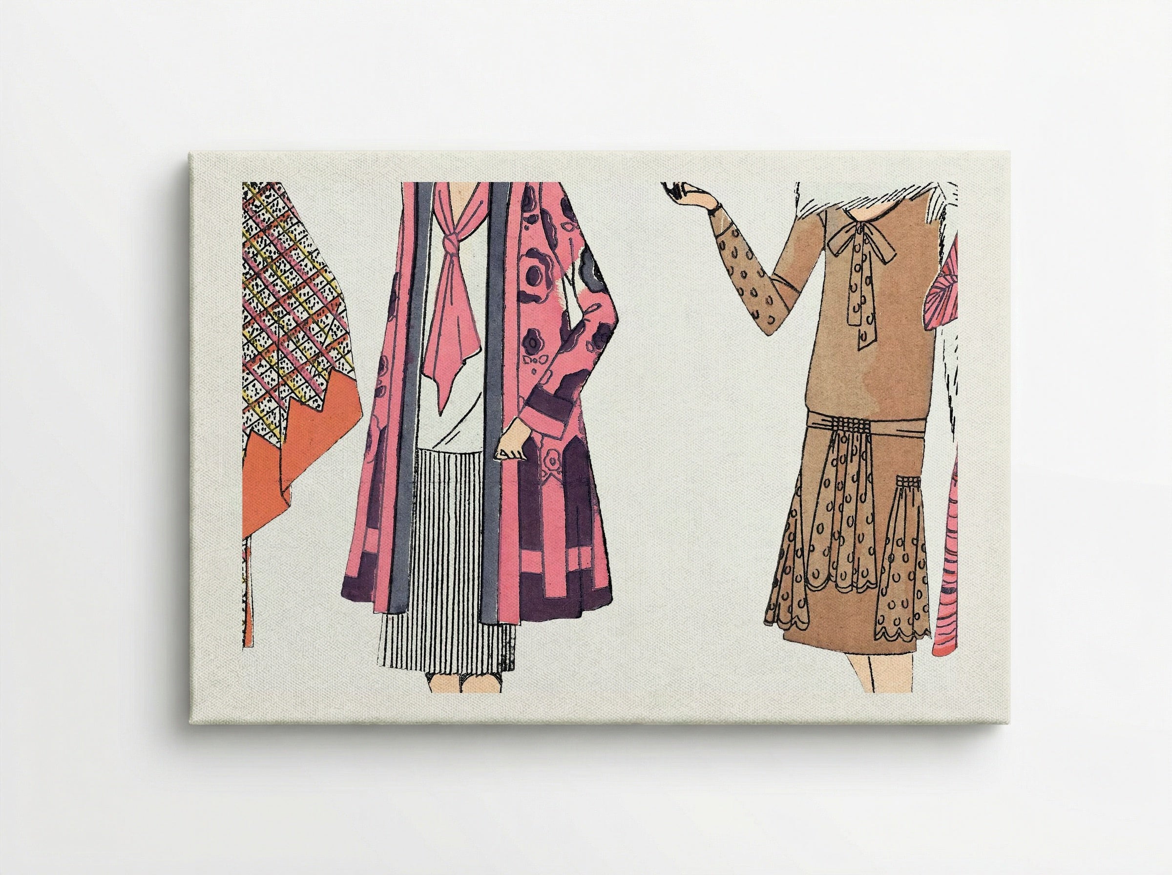 Flapper Dresses (Fashion Plate) - Fine Art Print - Canvas
