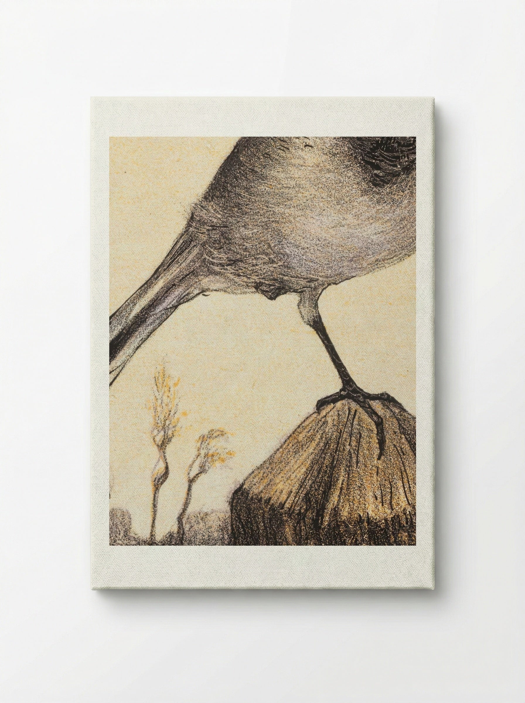 Kwikstaart op paal (Wagtail on a Post) - Theo van Hoytema - Canvas