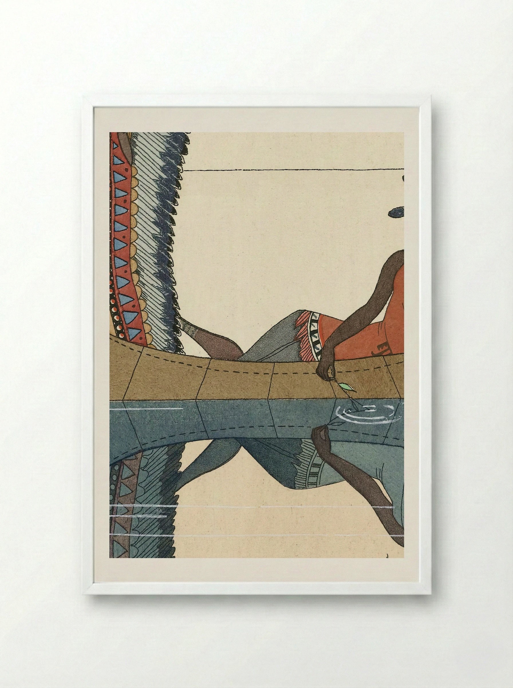 Le long du Missouri - George Barbier - Framed Print White