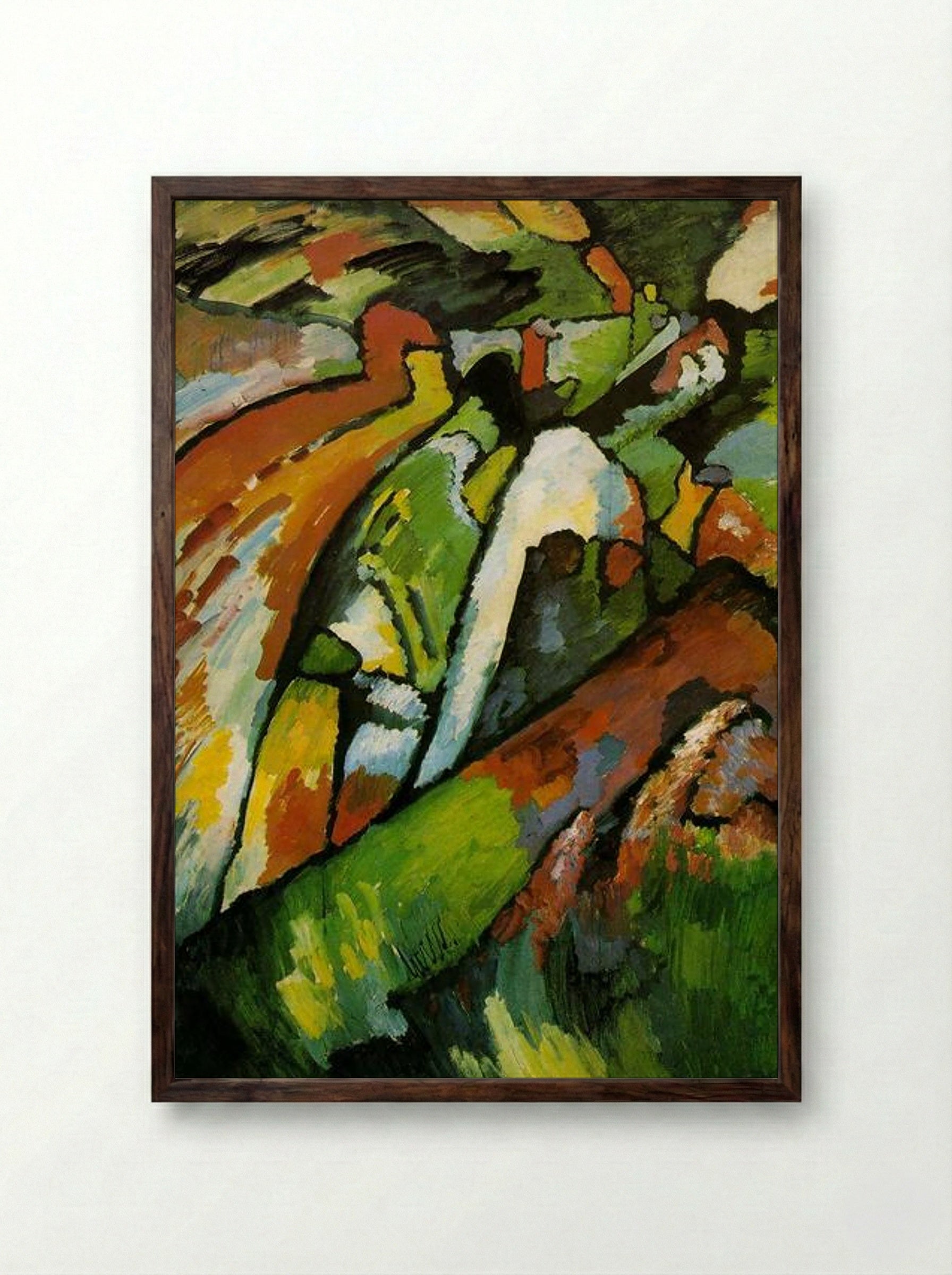 Improvisation 7 - Wassily Kandinsky - Framed Print Dark Wood