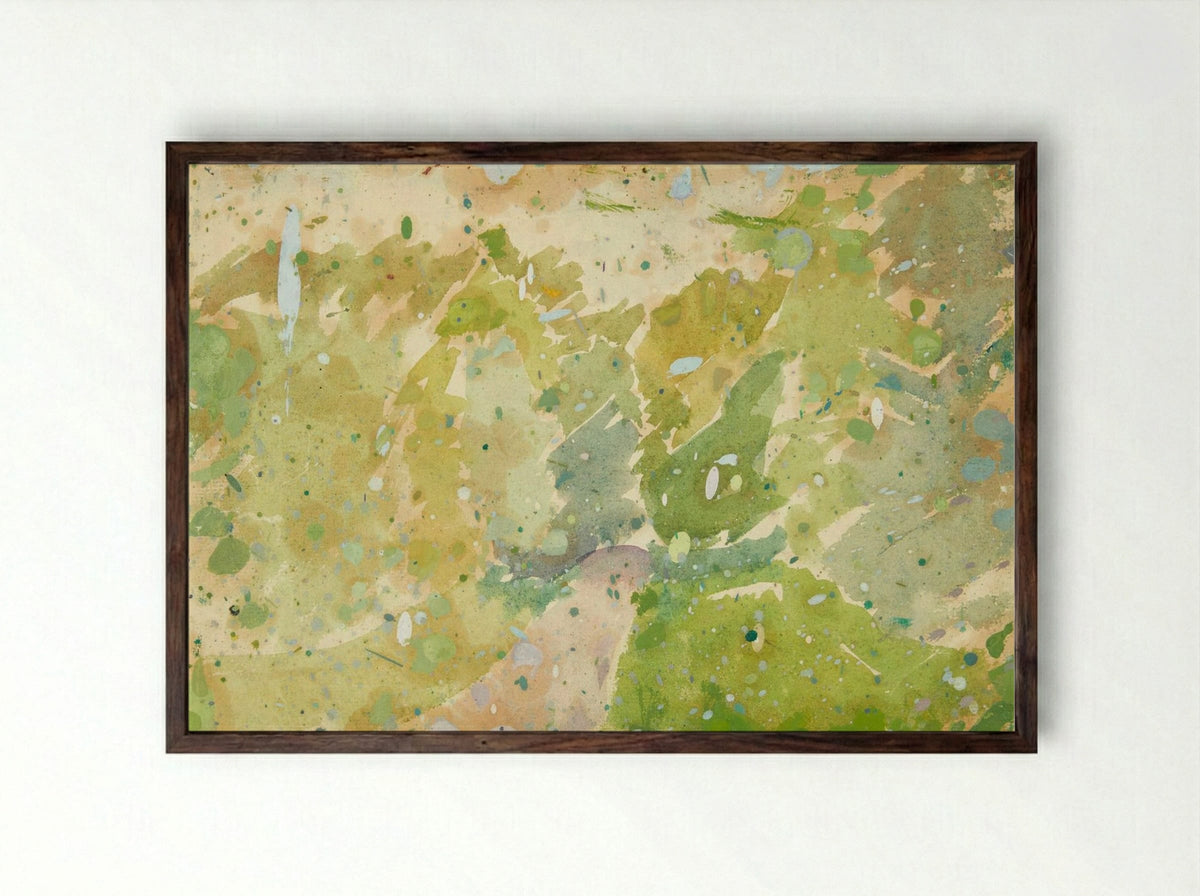 Colour Study for 'Road Through the Forest' - Edvard Weie - Framed Print Dark Wood