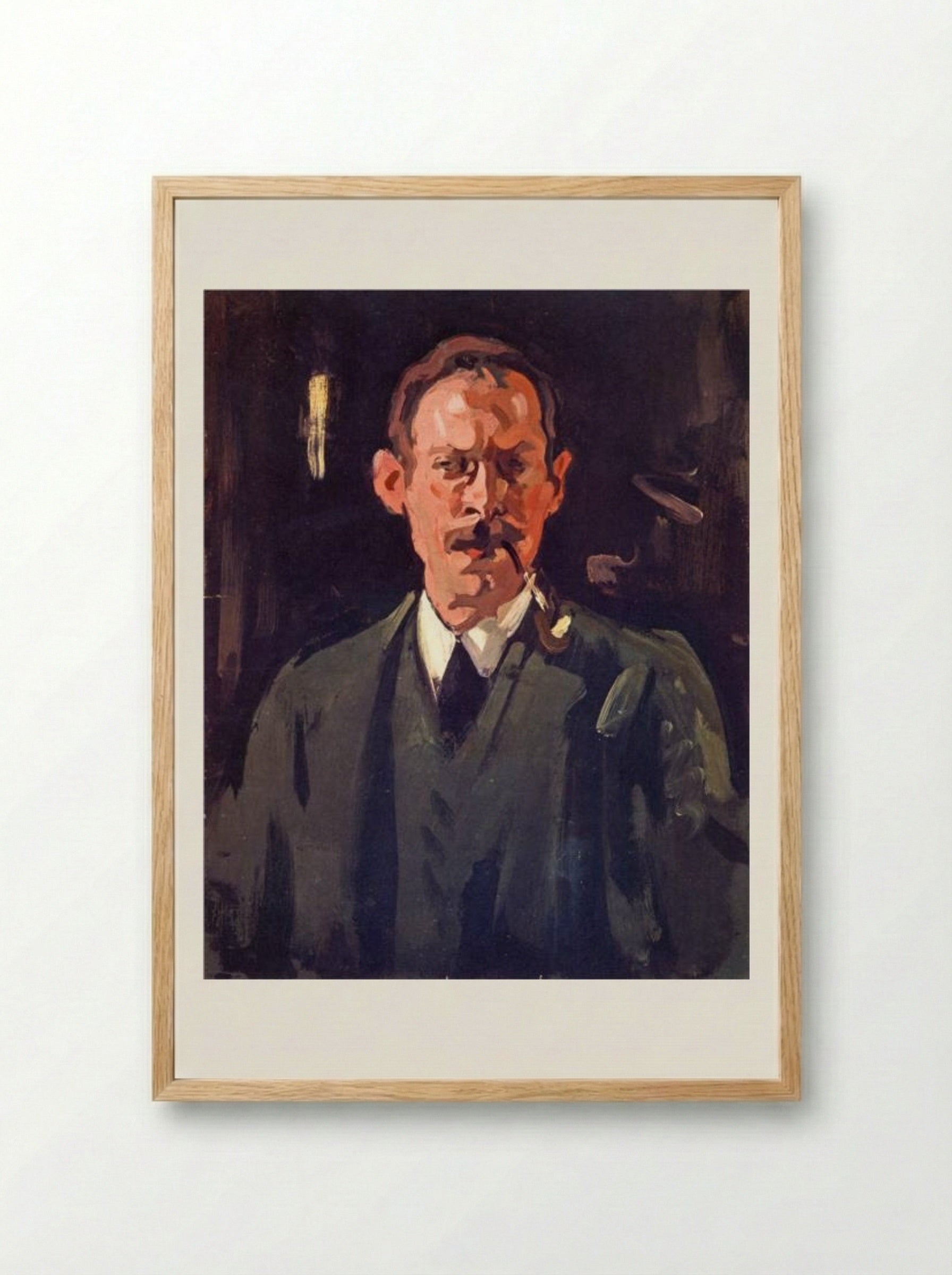 Self-Portrait (Samuel Peploe) - Samuel Peploe - Framed Print Wood