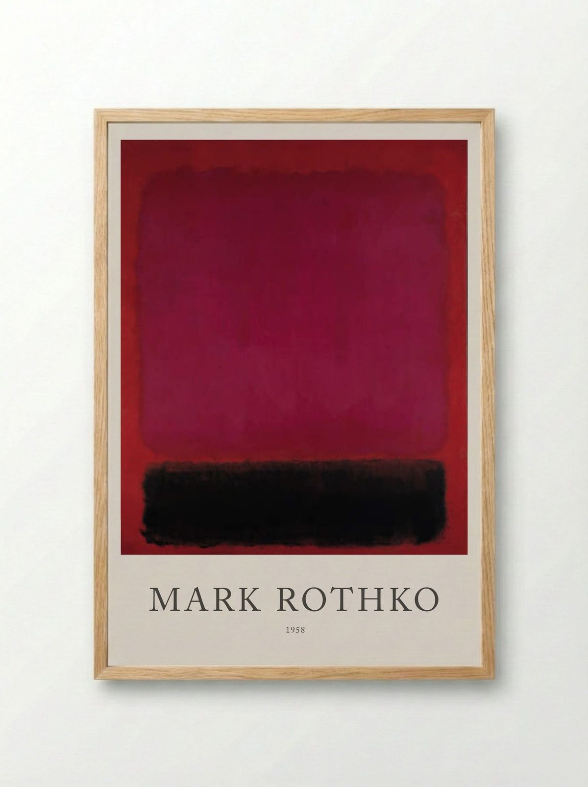 Untitled (Magenta, Red, and Black) - Mark Rothko - Framed Print Wood
