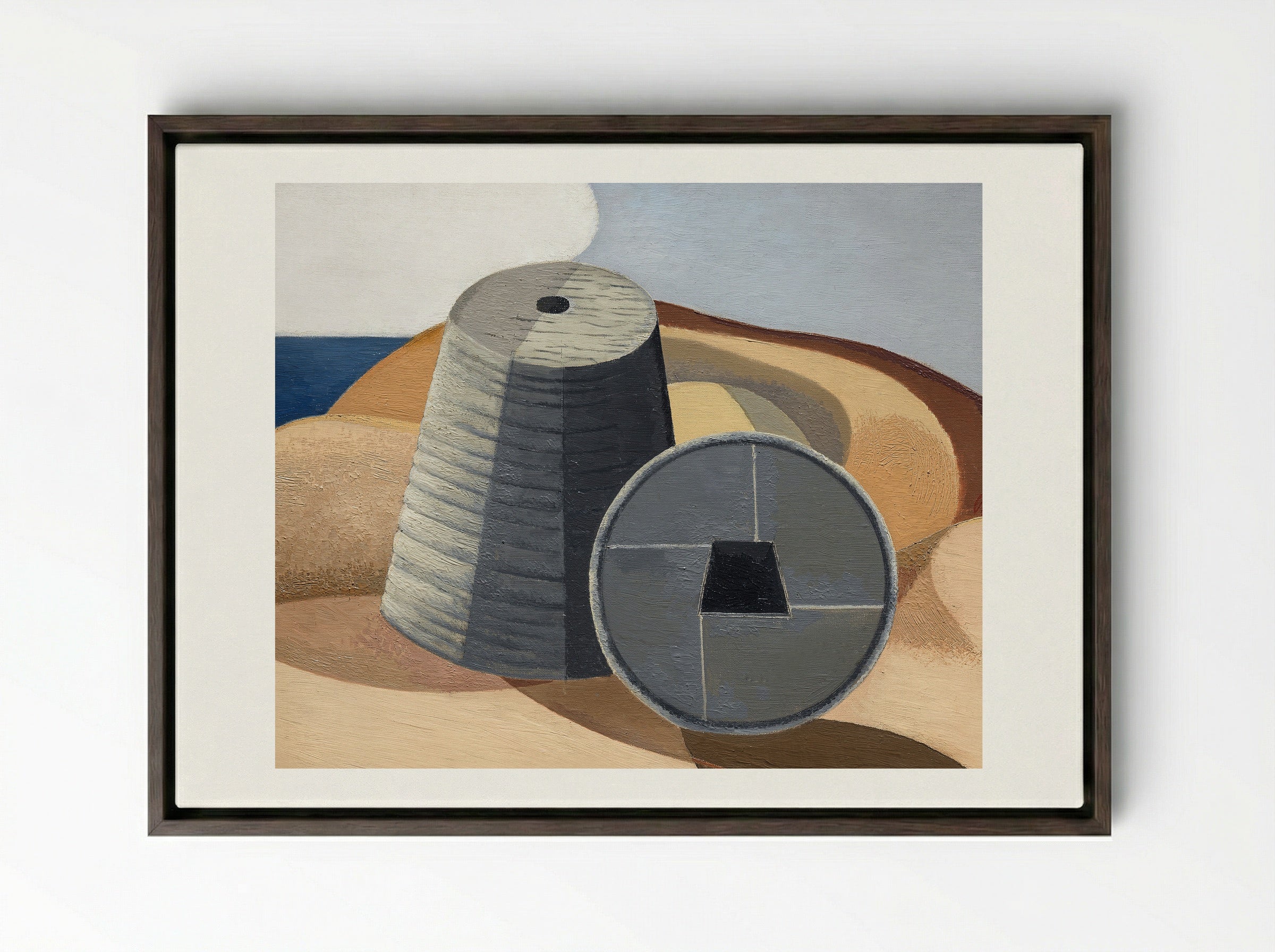 Mineral Objects - Paul Nash - Framed Canvas Dark Wood