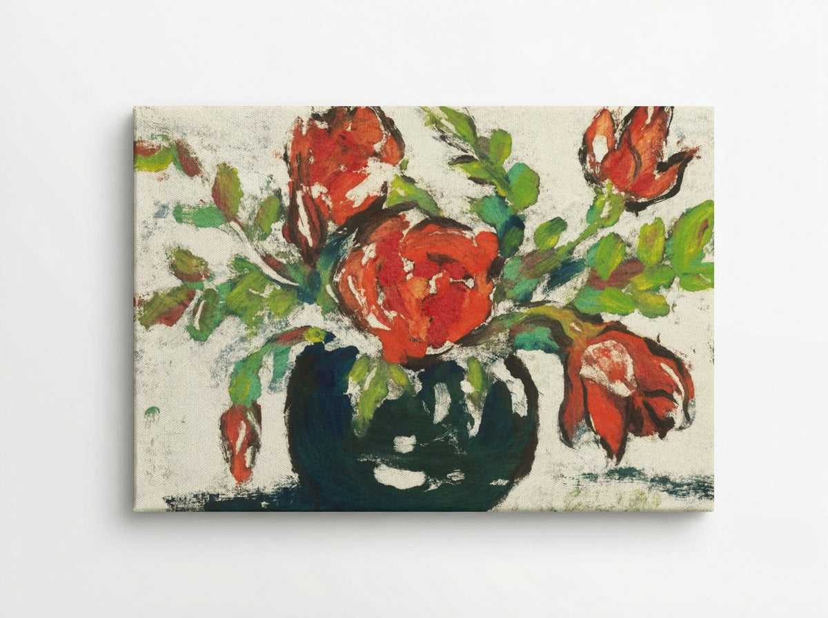 Bouquet in Flower Vase - Karl Hofer - Canvas