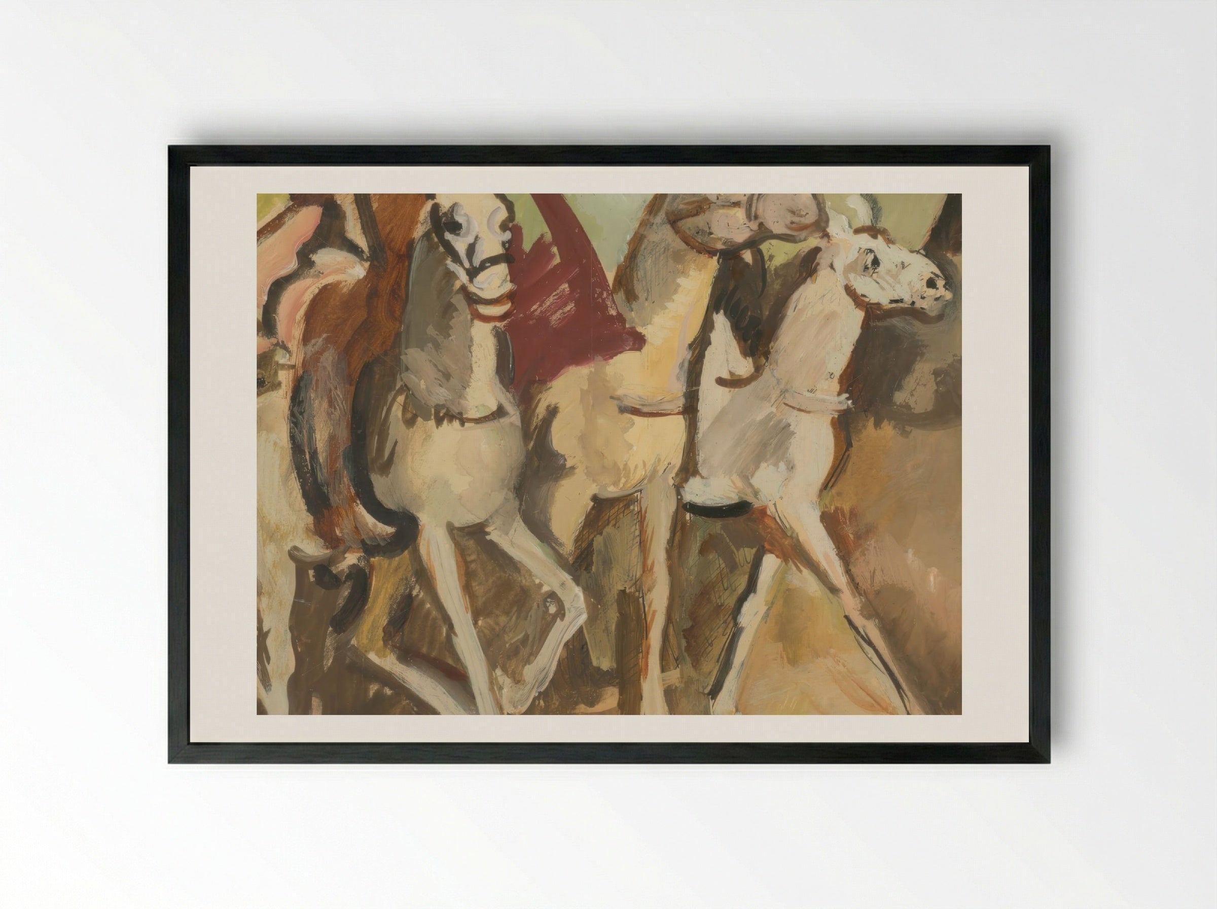 Horse Riders - Cyprián Majerník - Framed Print Black