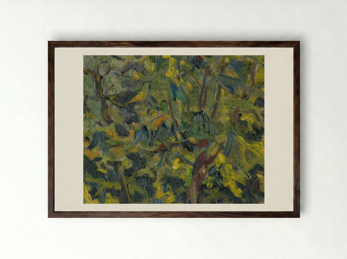 In the Park - Konstantin Bauer - Framed Print Dark Wood