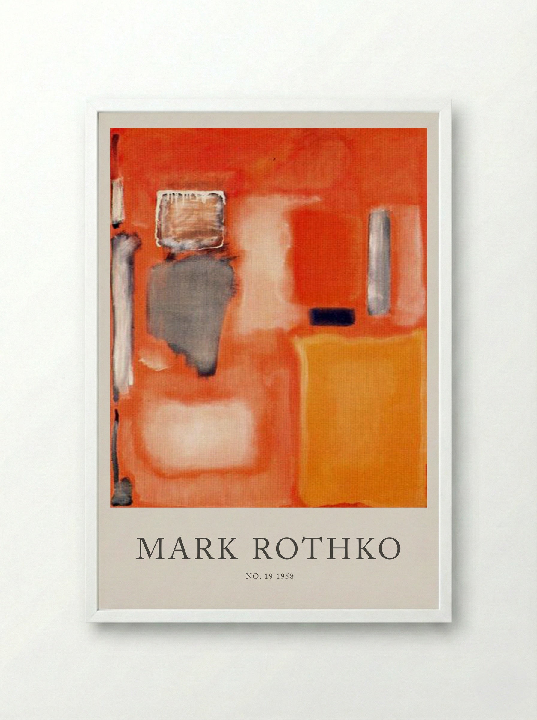No. 19 - Mark Rothko - Framed Print White