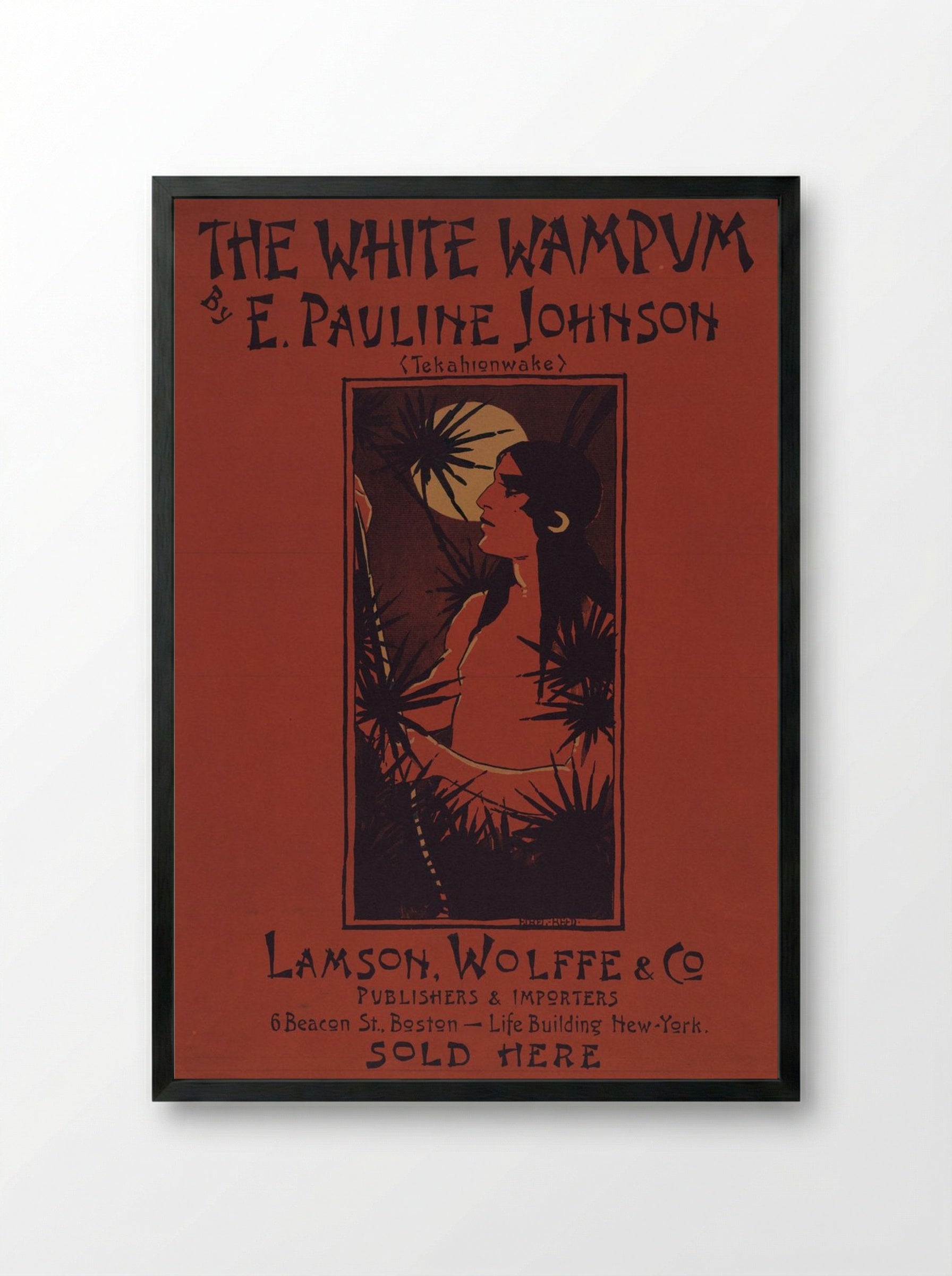 The White Wampum - E. Pauline Johnson - Framed Print Black