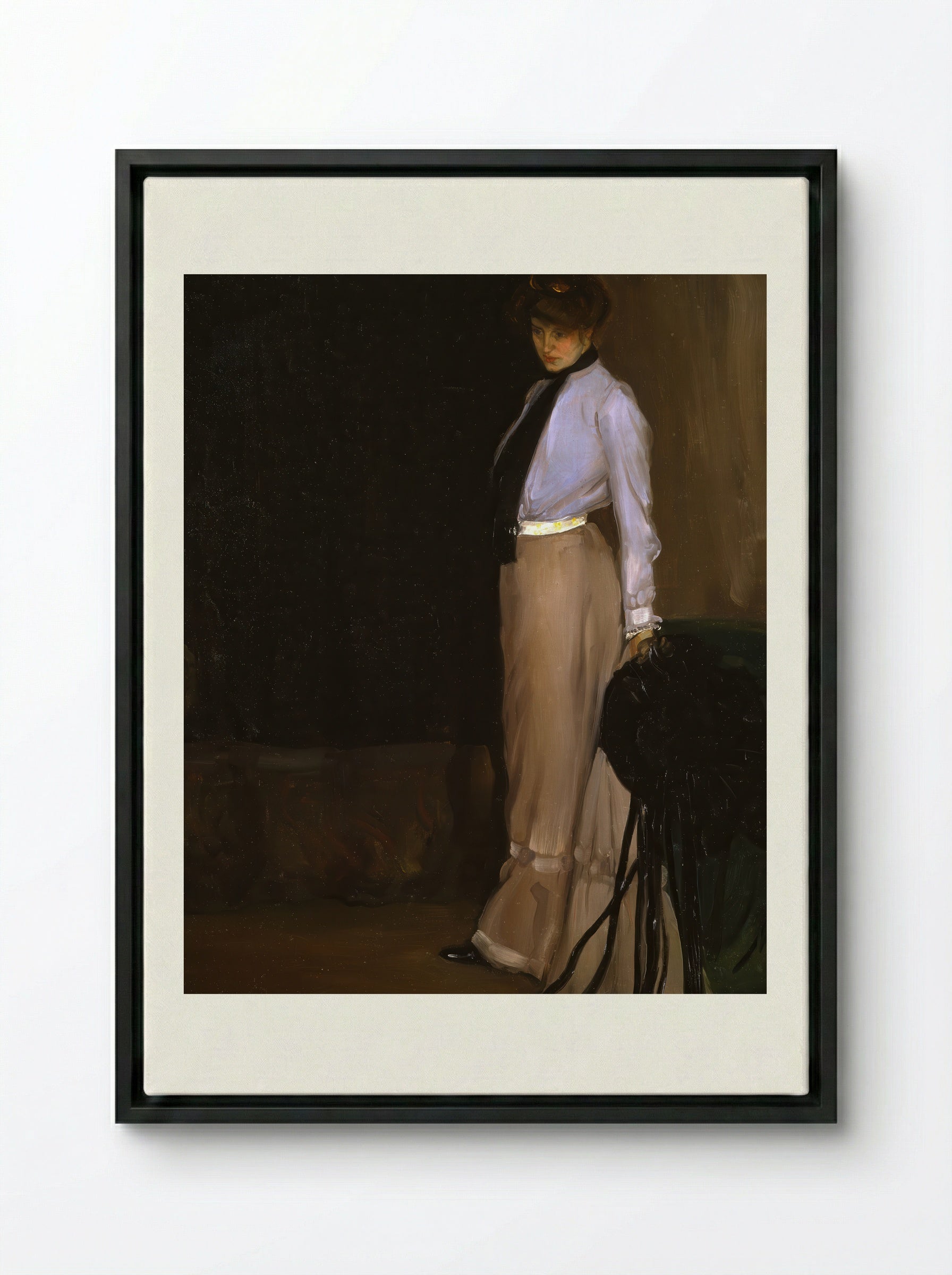 The Model - Alfred Henry Maurer - Framed Canvas Black