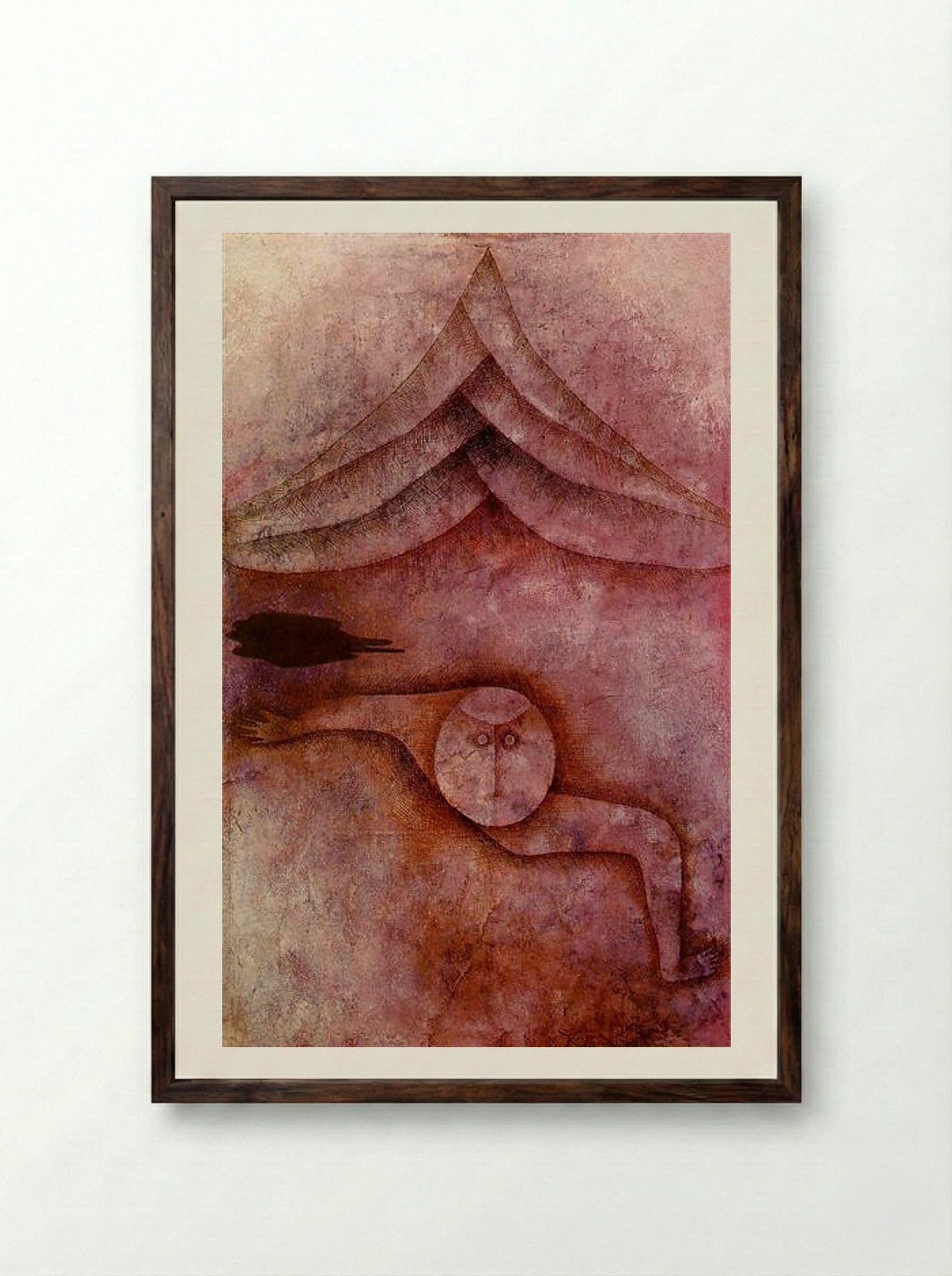 Refuge - Paul Klee - Framed Print Dark Wood