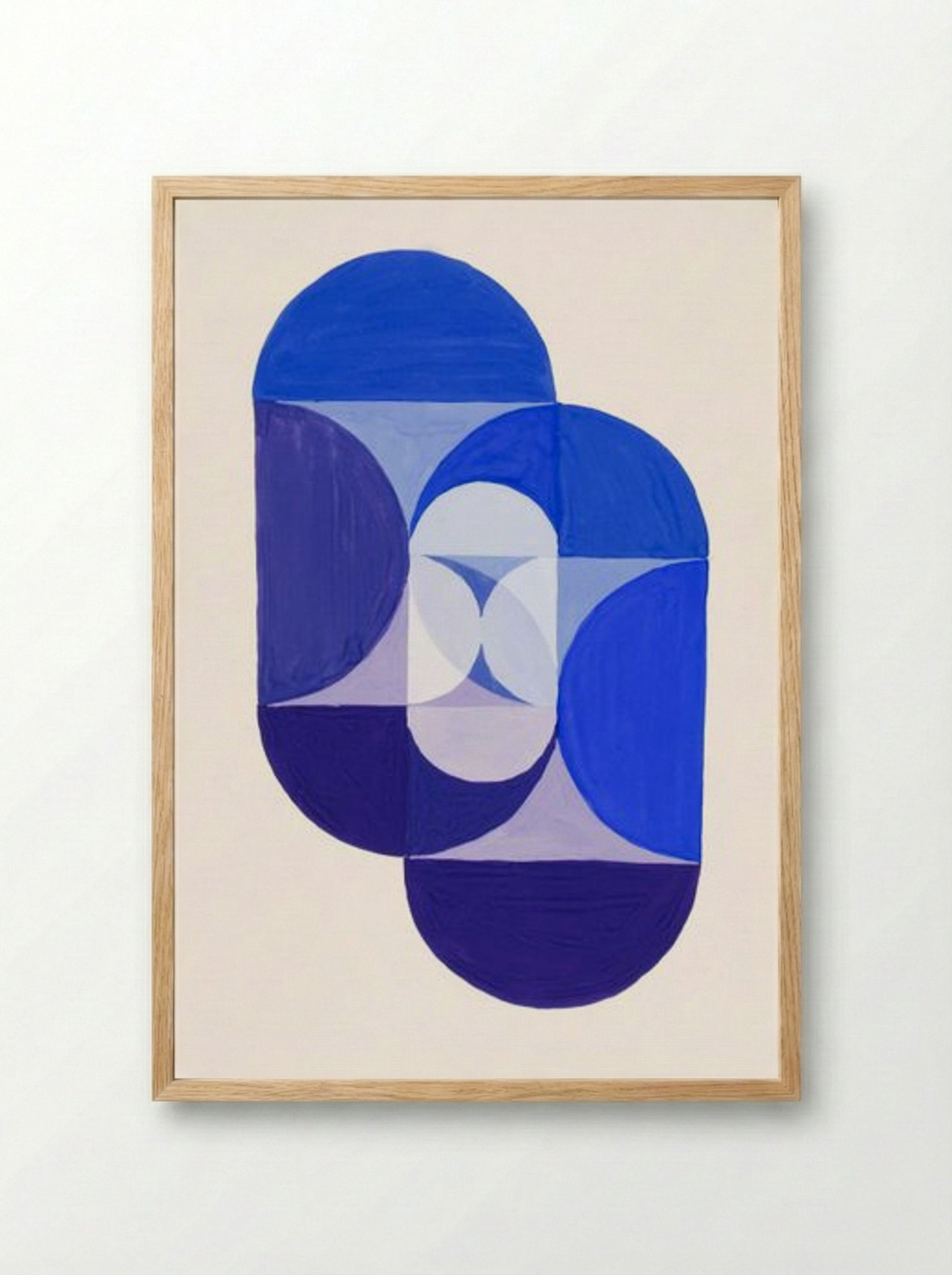 Key Blue (From the Series 'The Mathematical Basis of the Arts') - Joseph Schillinger - Framed Print Wood