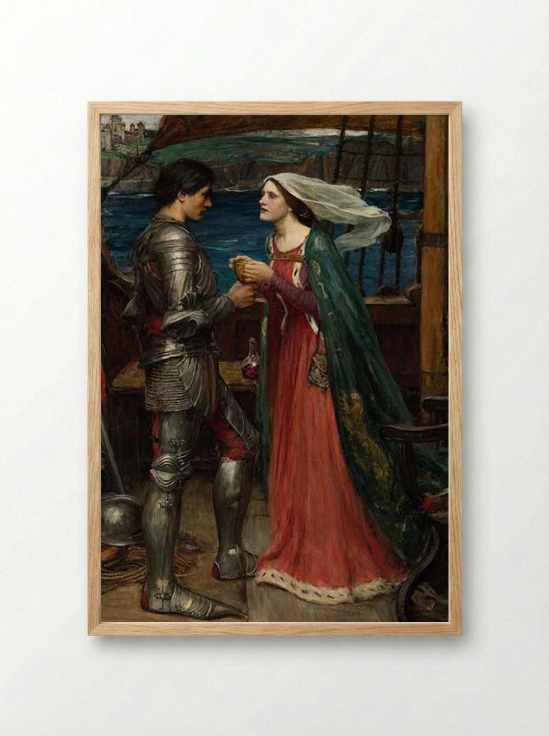 Tristram and Isolde - John William Waterhouse - Framed Print Wood