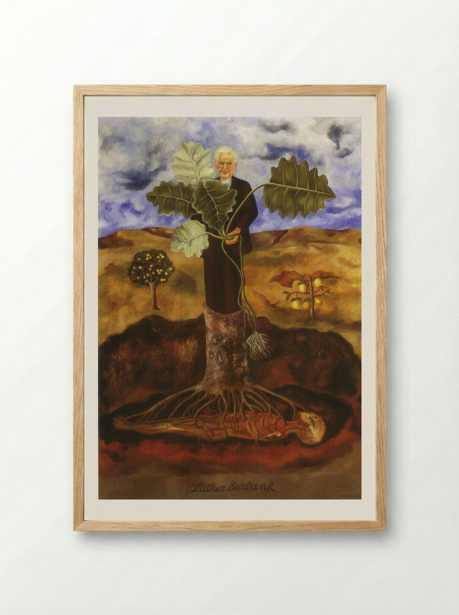Portrait of Luther Burbank - Frida Kahlo - Framed Print Wood