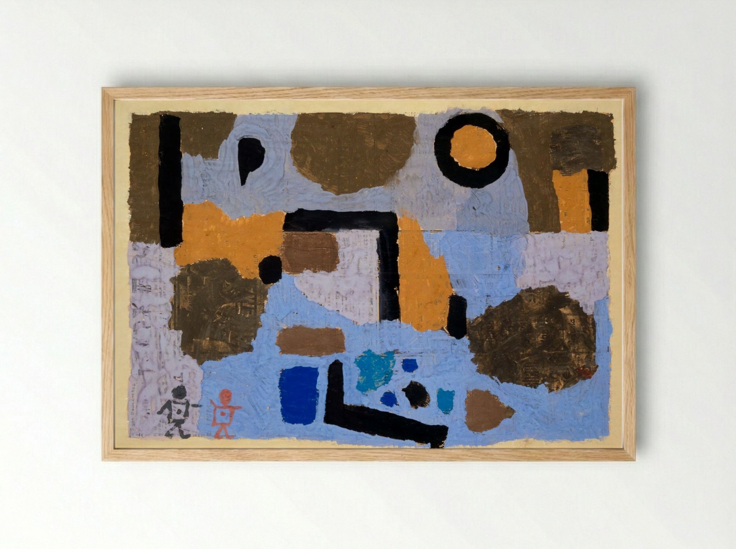 With the Two Lost Ones - Paul Klee - Framed Print Wood