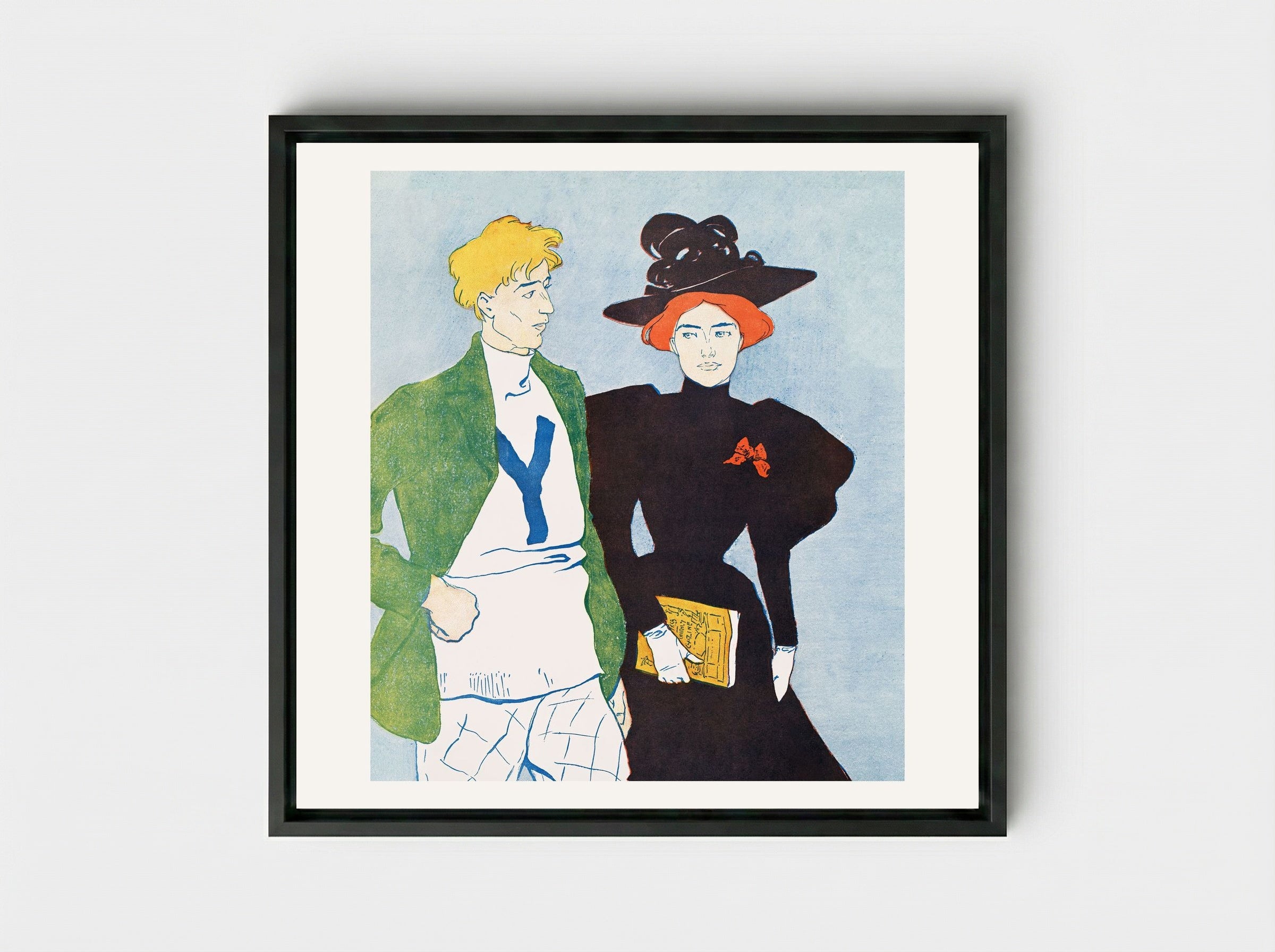 Harper's November - Edward Penfield - Framed Canvas Black