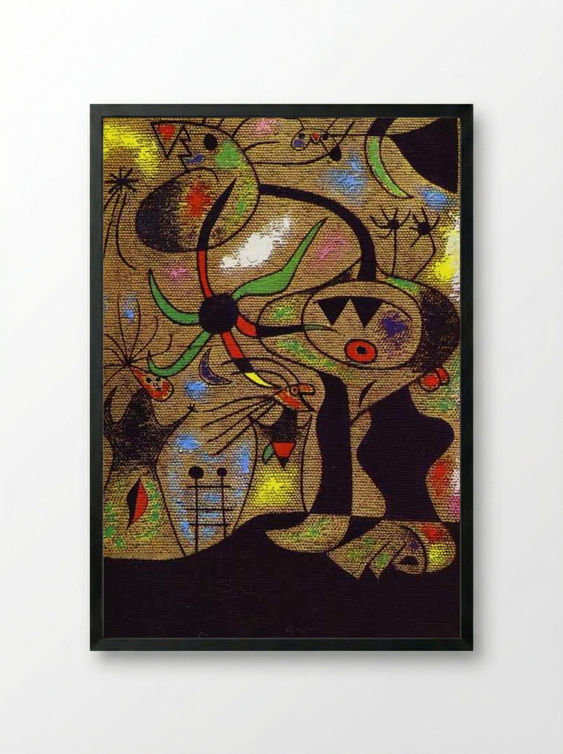 The Escape Ladder - Joan Miró - Framed Print Black
