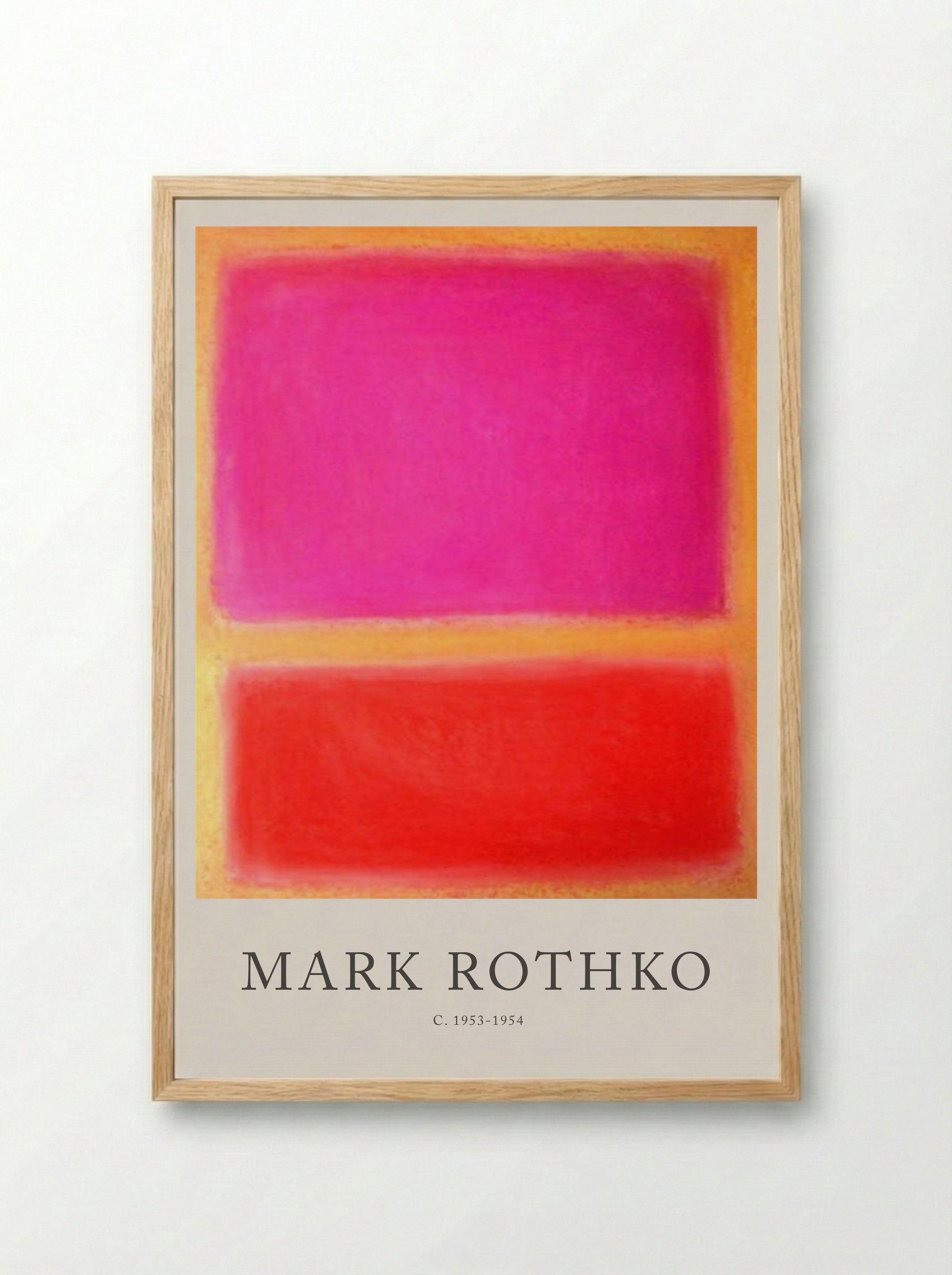 Untitled (Pink and Red Rectangles) - Mark Rothko - Framed Print Wood