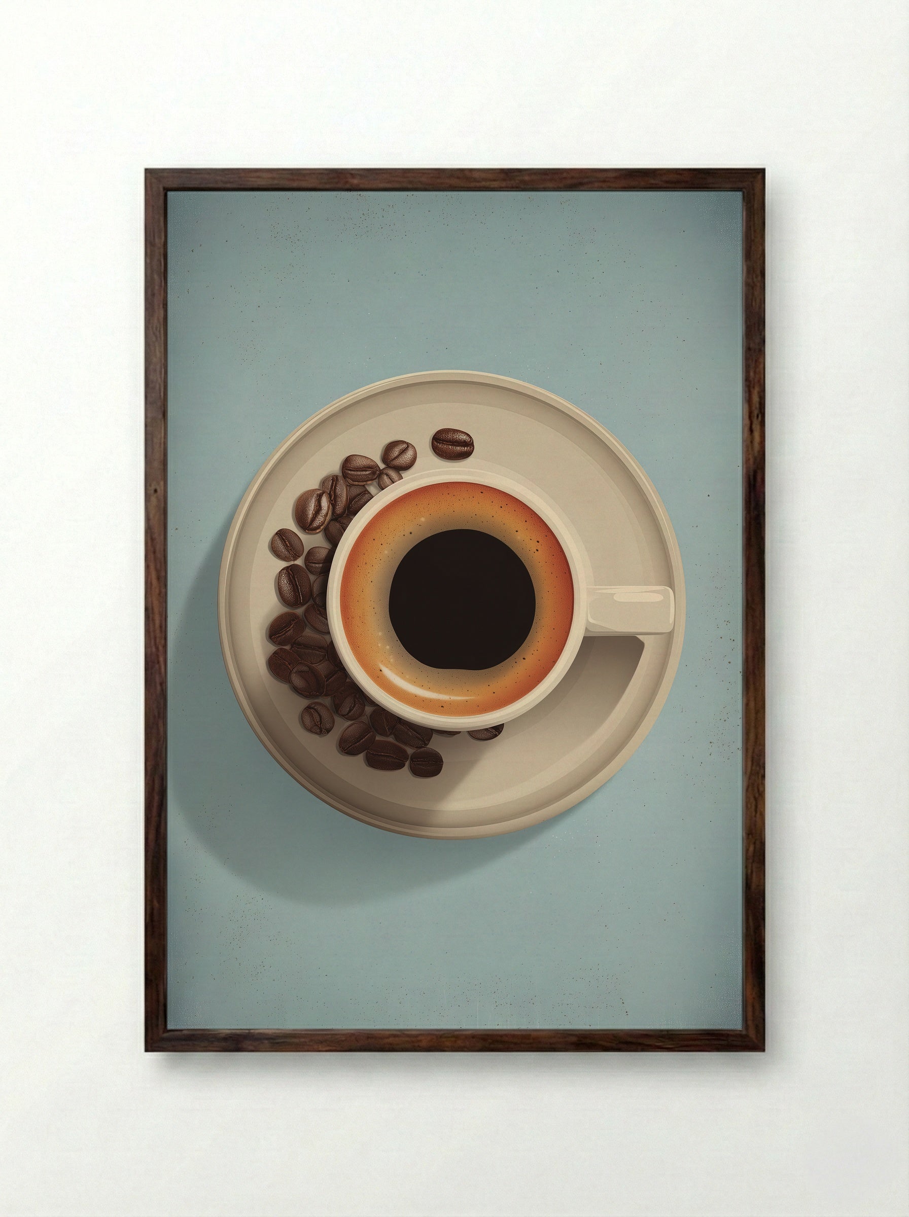Espresso Core - Framed Print Dark Wood