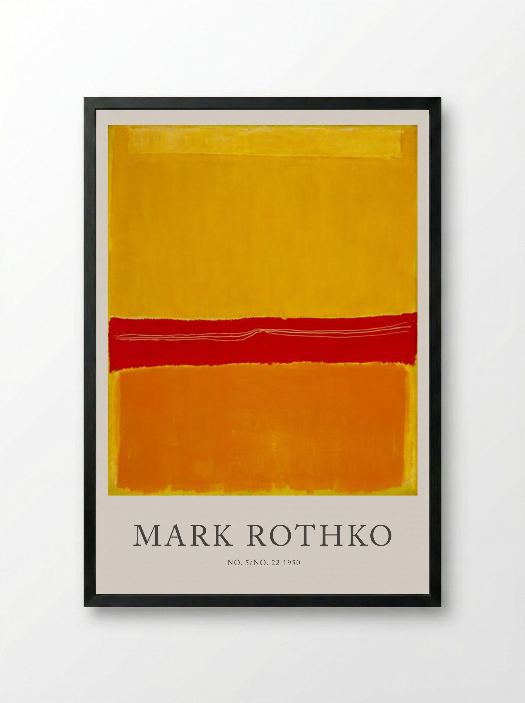 No. 5/No. 22 - Mark Rothko - Framed Print Black