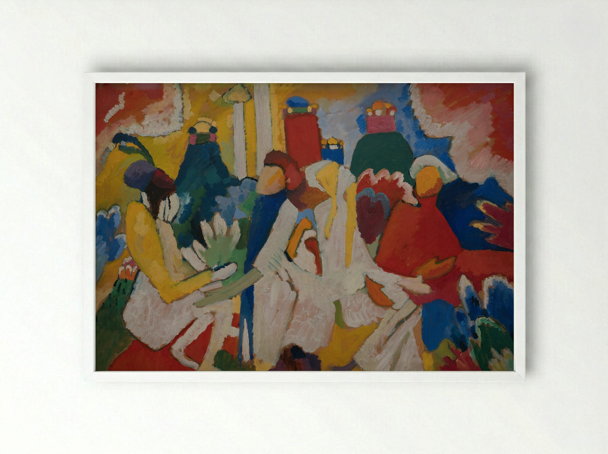 Oriental - Wassily Kandinsky - Framed Print White