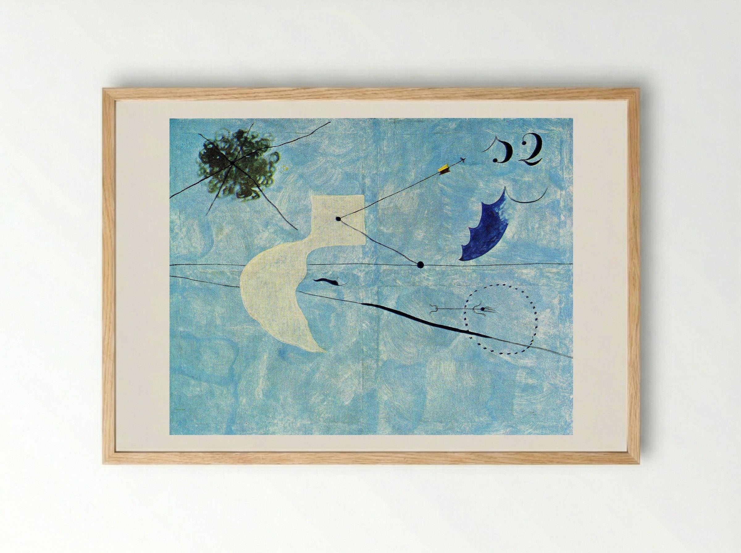 Siesta - Joan Miró - Framed Print Wood
