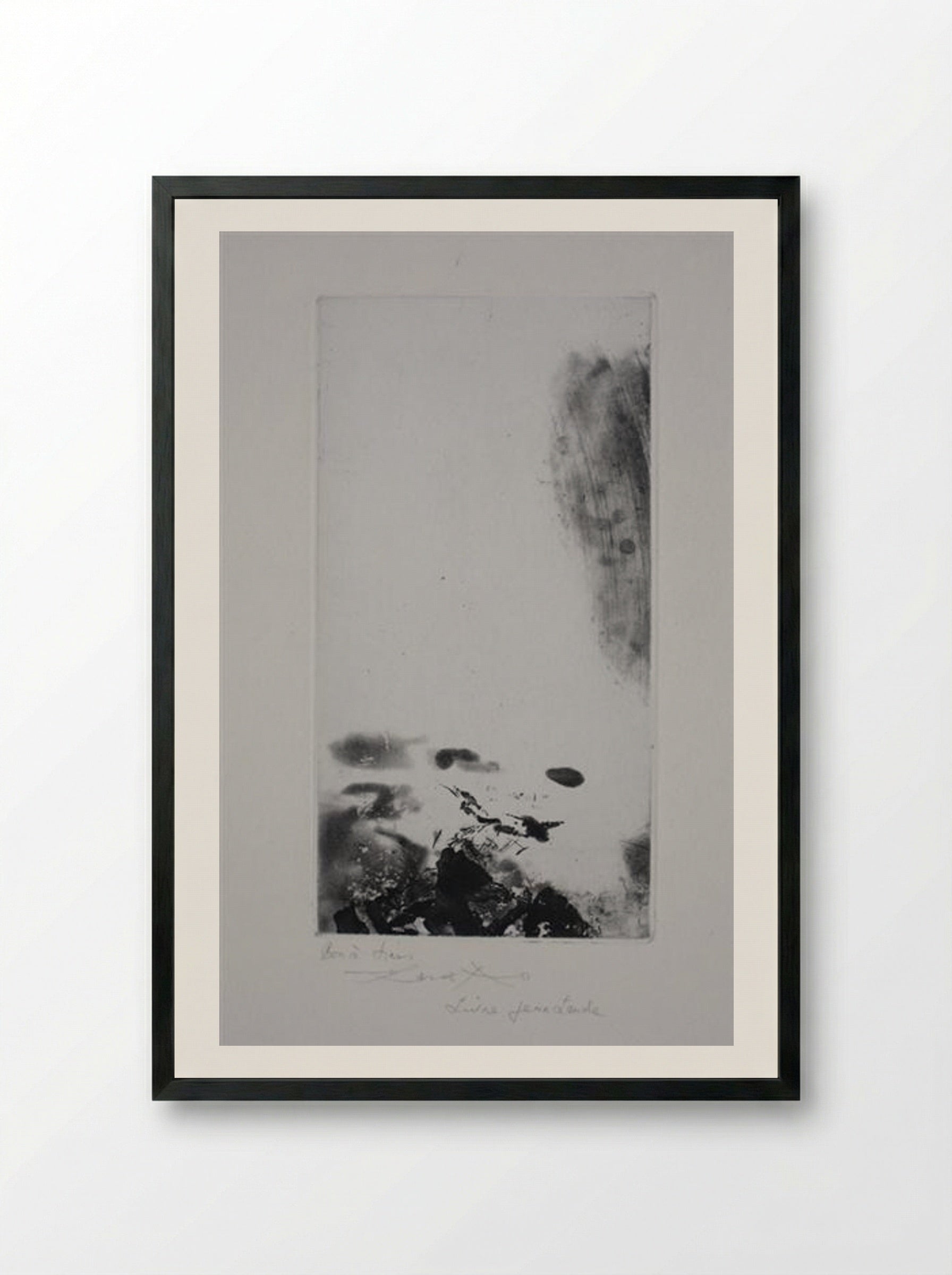 Waiting for a Holiday - Zao Wou-Ki - Framed Print Black