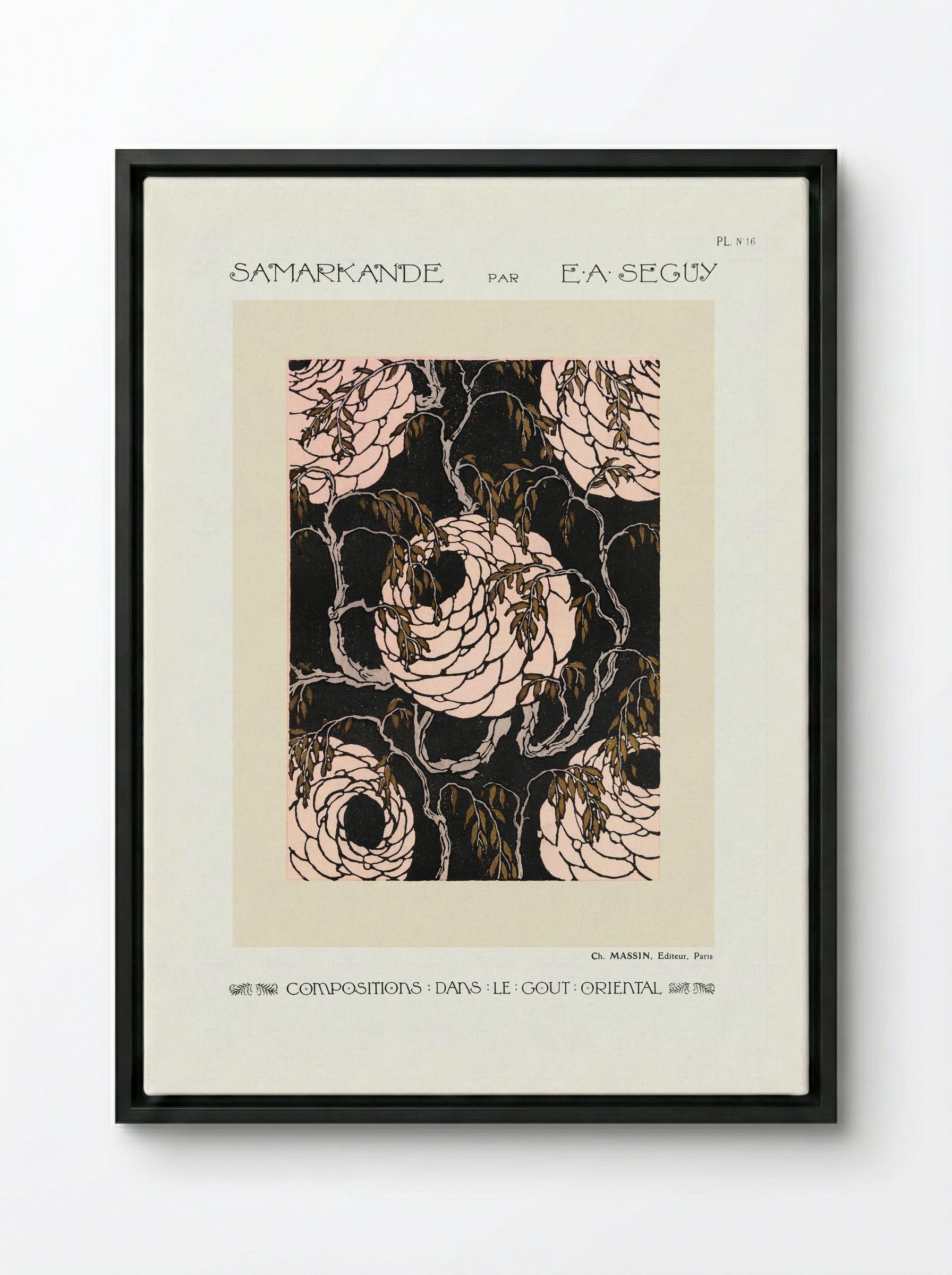 Samarkande (Plate 16, Compositions in the Oriental Style) - Émile-Allain Séguy - Framed Canvas Black
