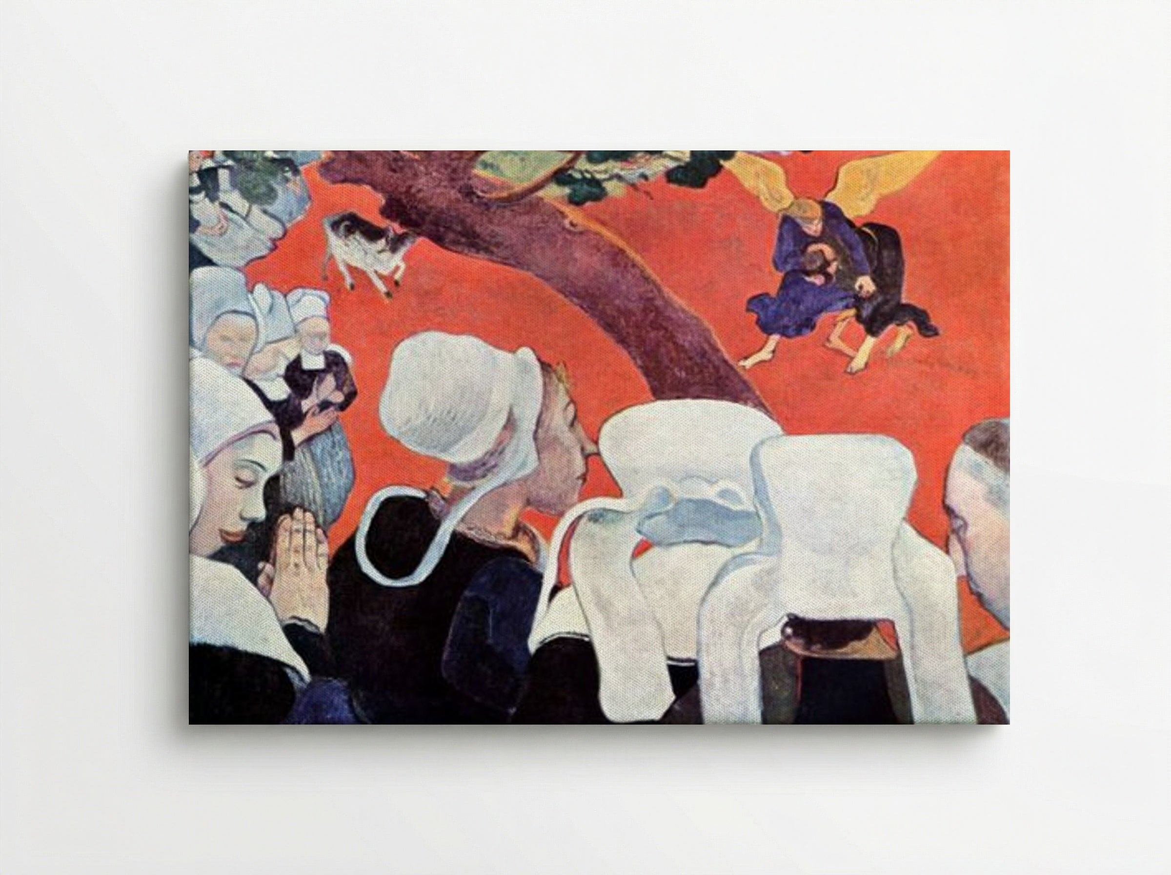Vision of the Sermon (Jacob Wrestling with the Angel) - Paul Gauguin - Canvas