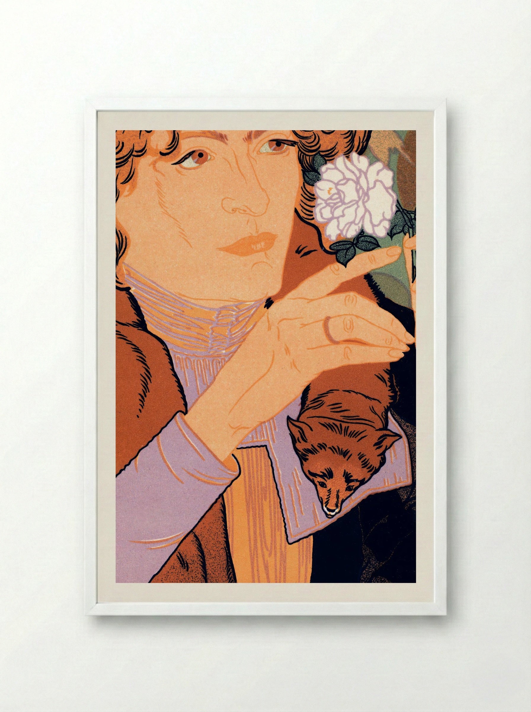 Affiche pour le Salon des Cent, 5e Exposition d'Art - Georges de Feure - Framed Print White