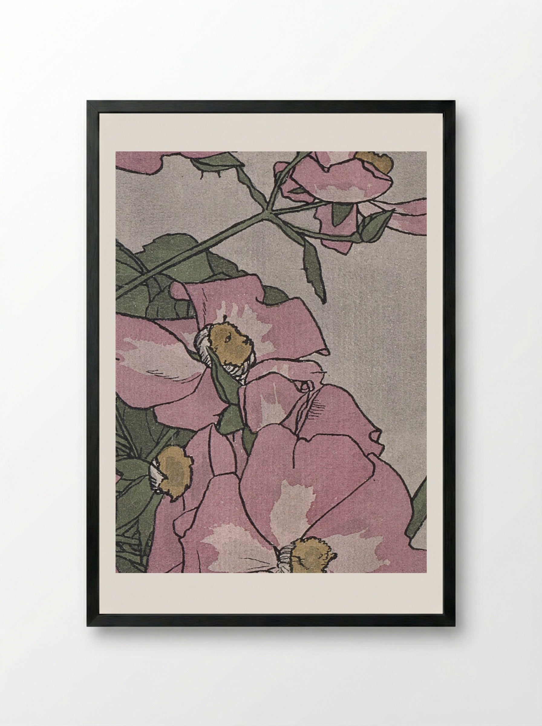 Prairie Rose (1915) - Hannah Borger Overbeck - Framed Print Black