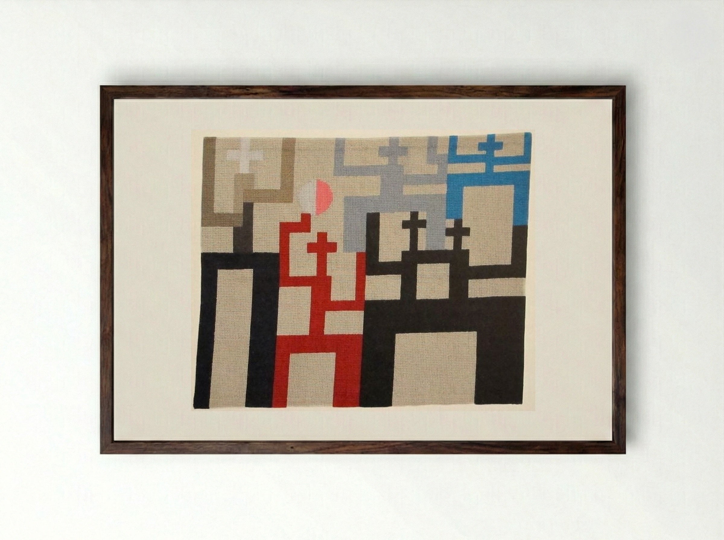 Figures - Sophie Taeuber-Arp - Framed Print Dark Wood