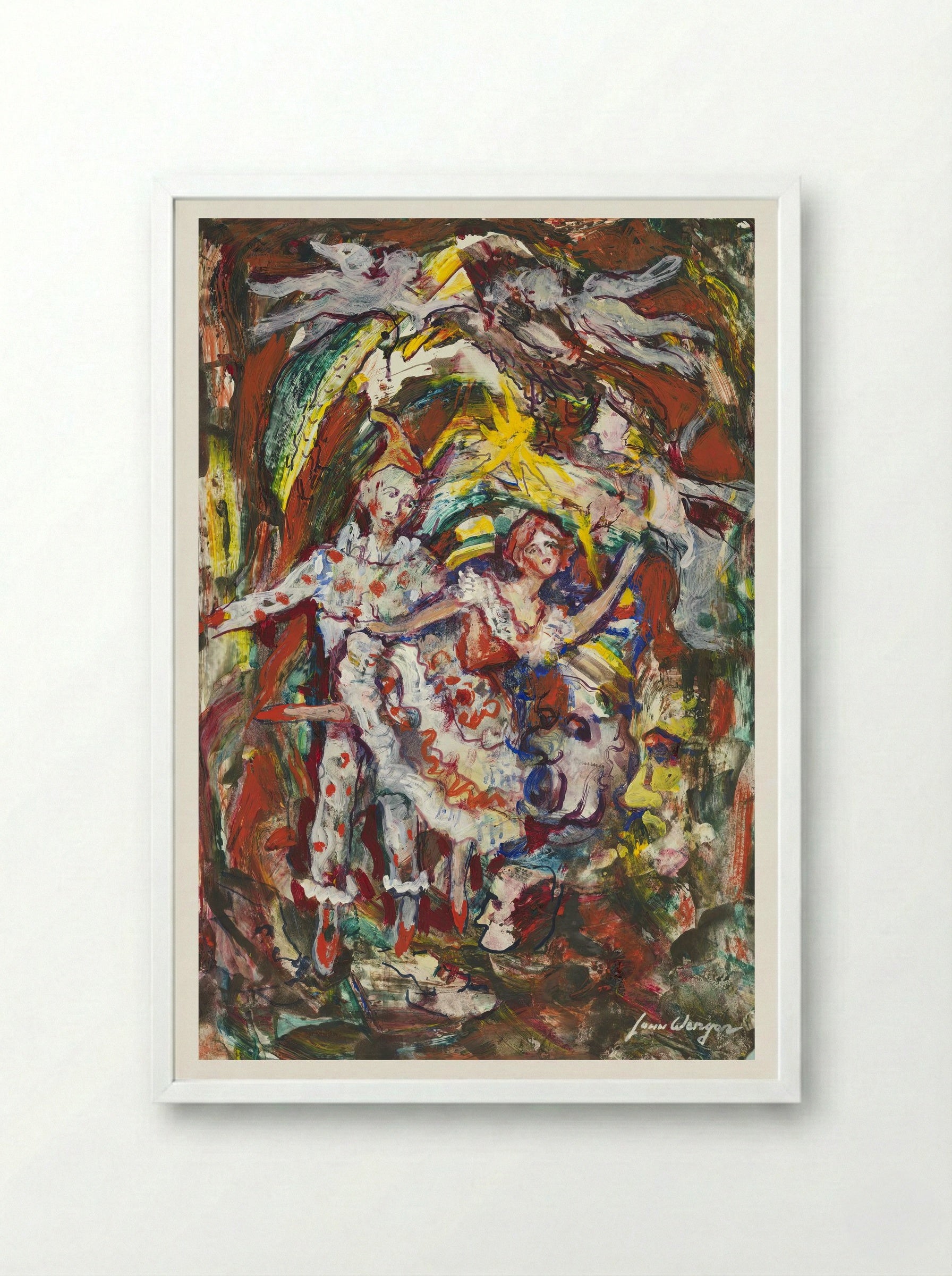 Sketch for Petrouchka by Stravinsky - Léon Wengier - Framed Print White