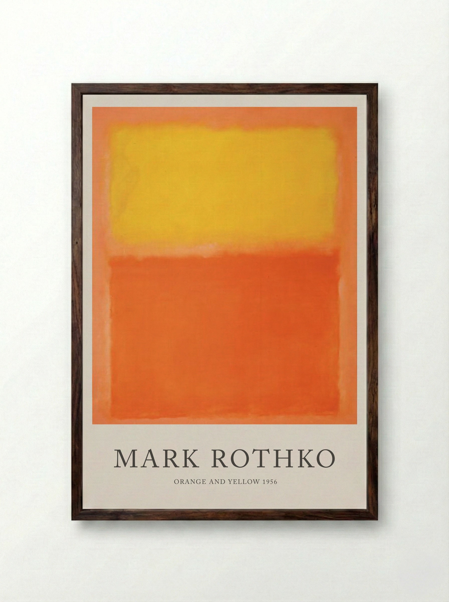 Orange and Yellow - Mark Rothko - Framed Print Dark Wood