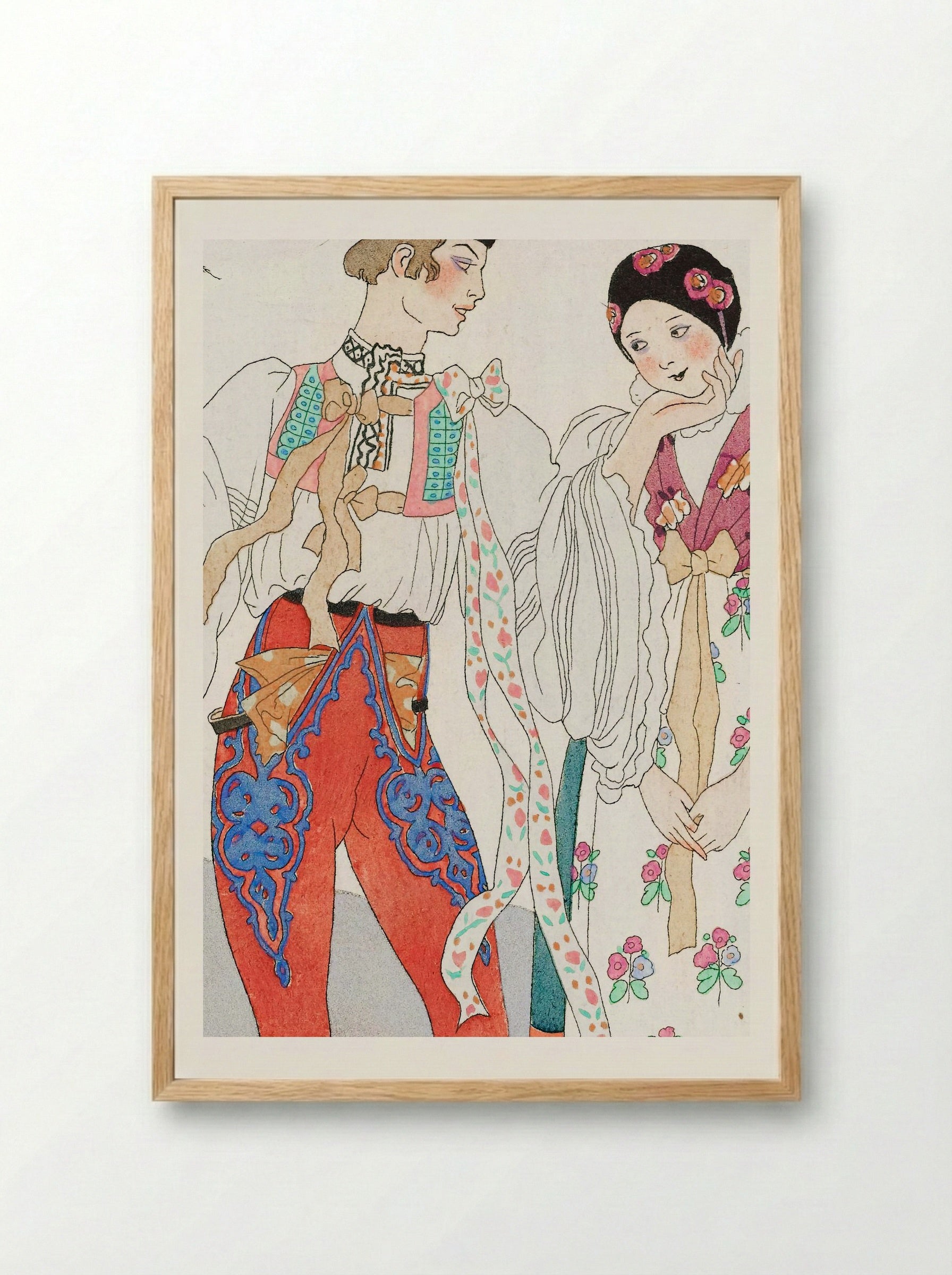 Le Coq du Village - George Barbier - Framed Print Wood