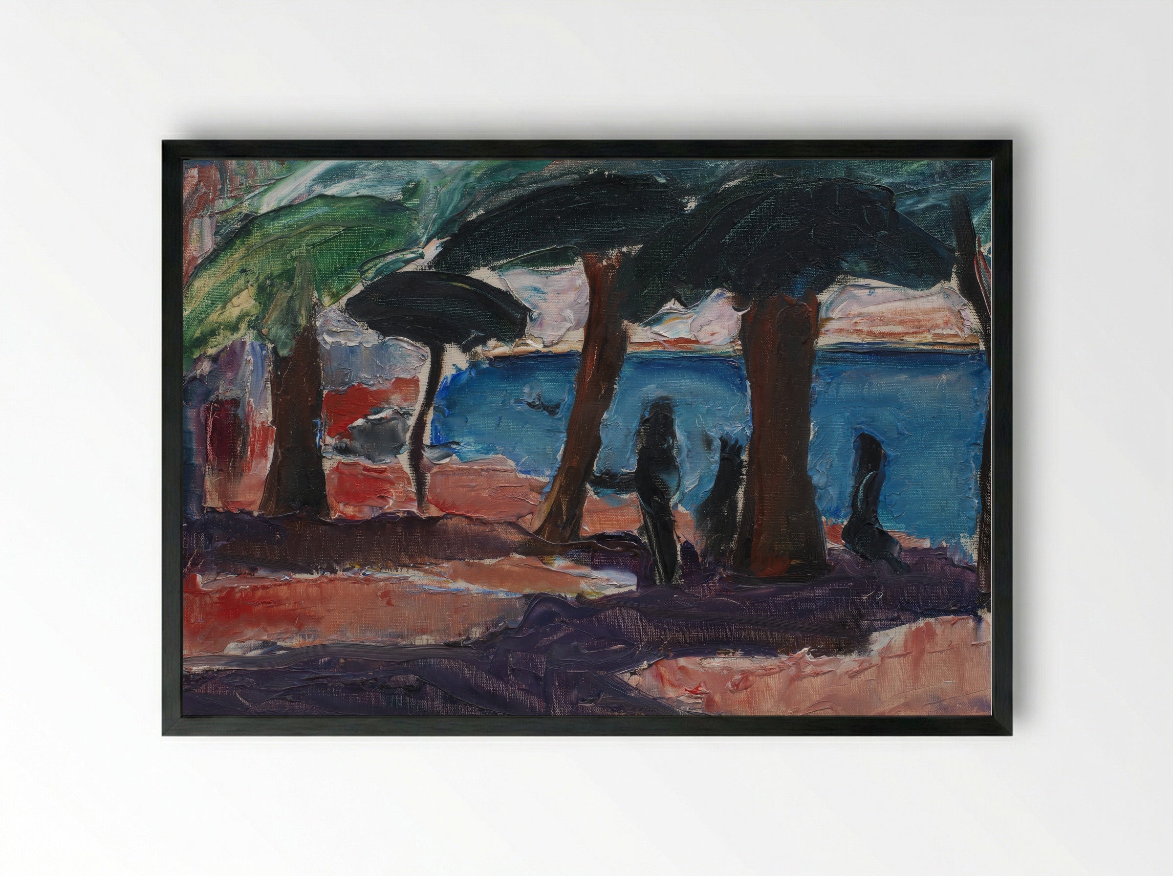 The Quay, Bandol - Jens Adolf Jerichau - Framed Print Black