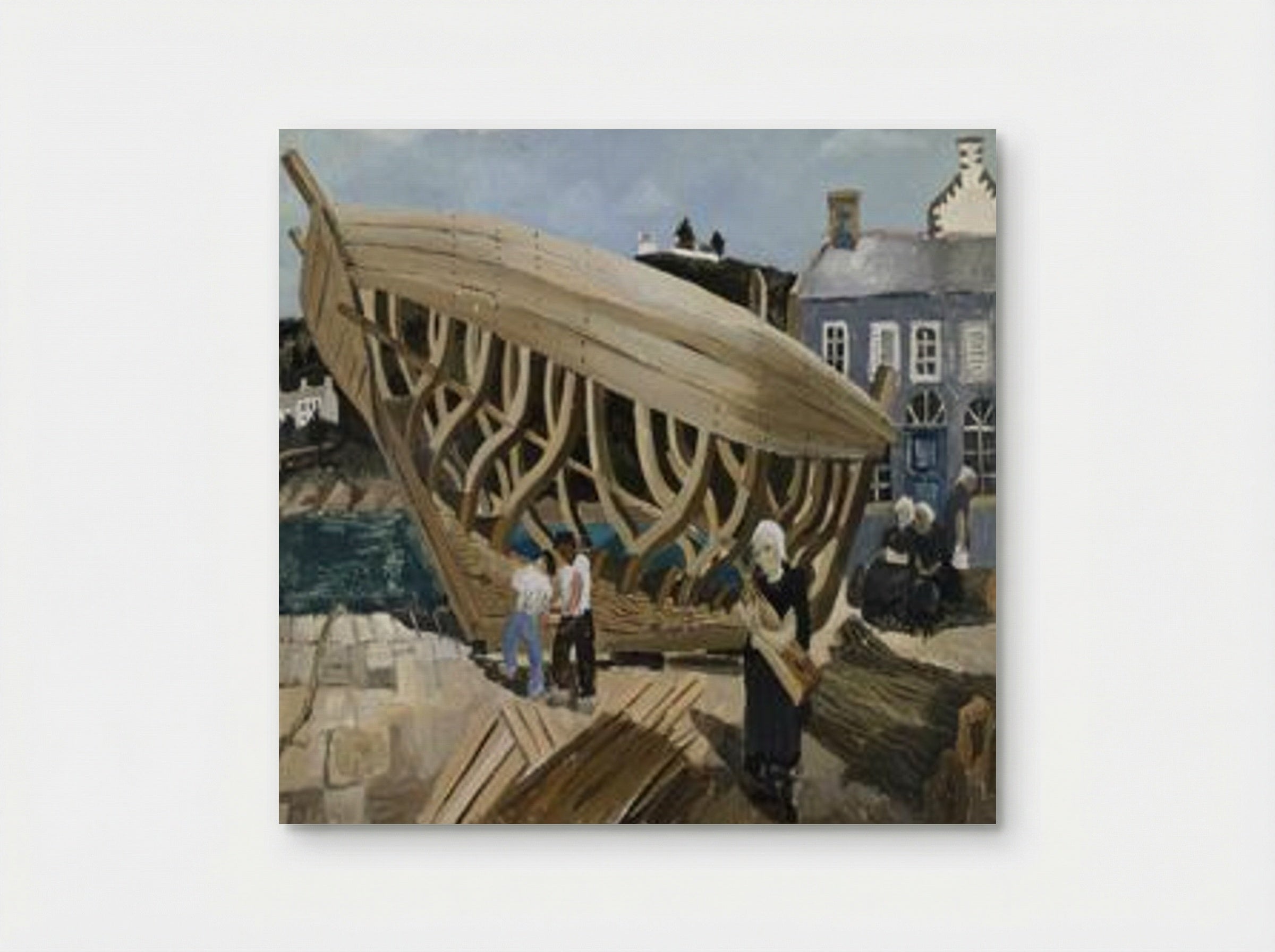 Building the Boat, Tréboul - Christopher Wood - Poster