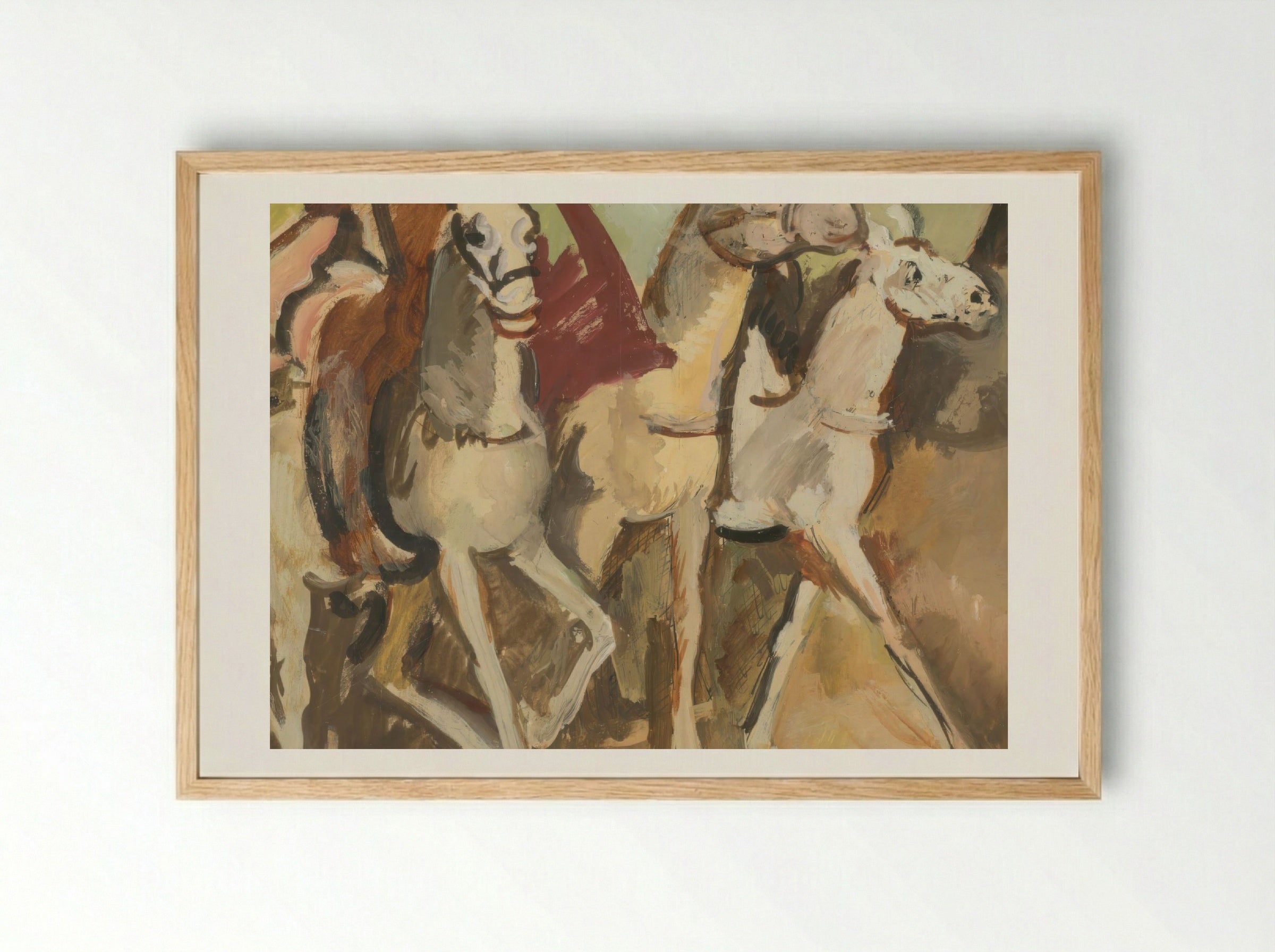 Horse Riders - Cyprián Majerník - Framed Print Wood