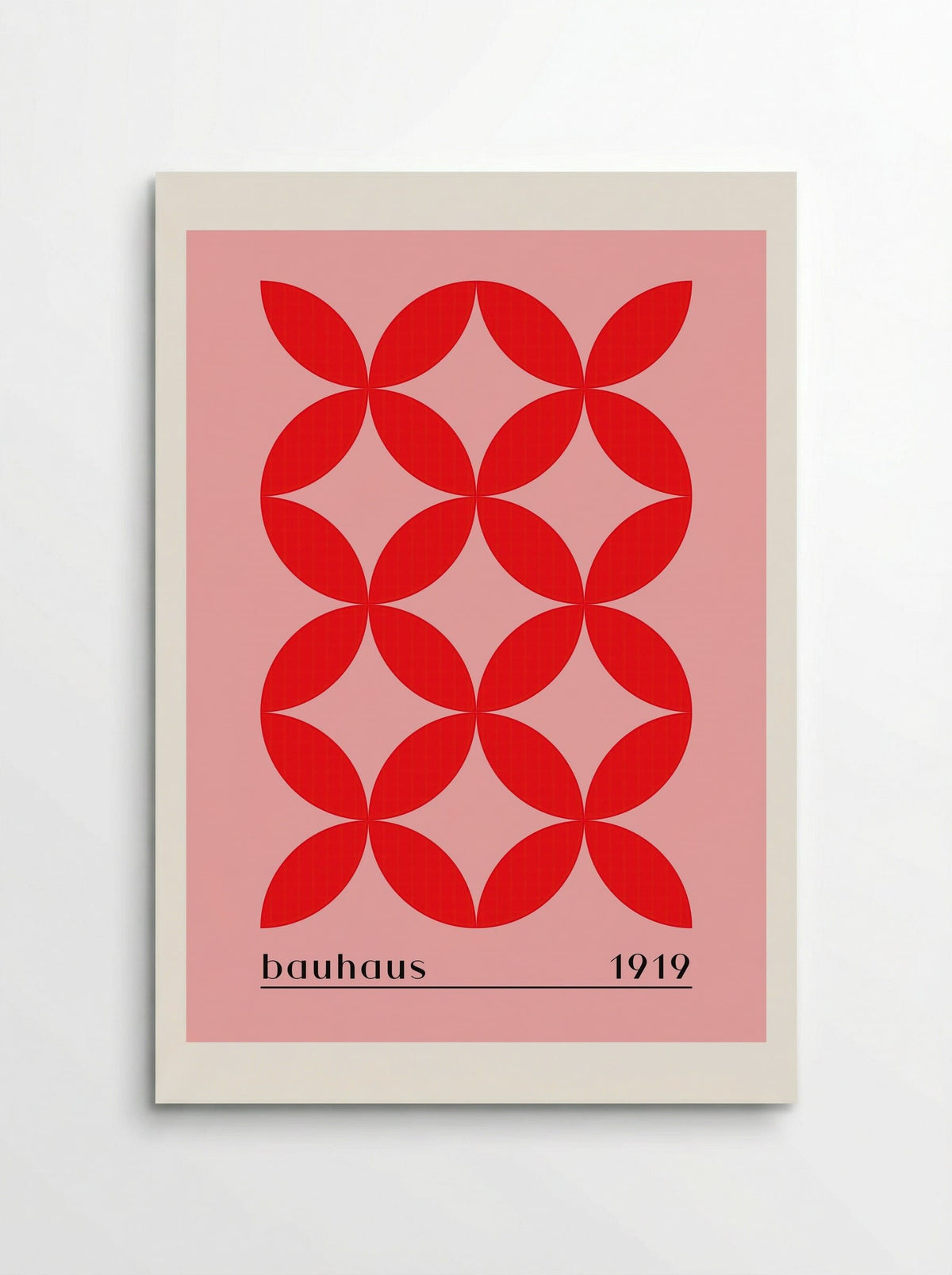 Bauhaus Red Petal Matrix - 1919 Exhibition Poster - Poster