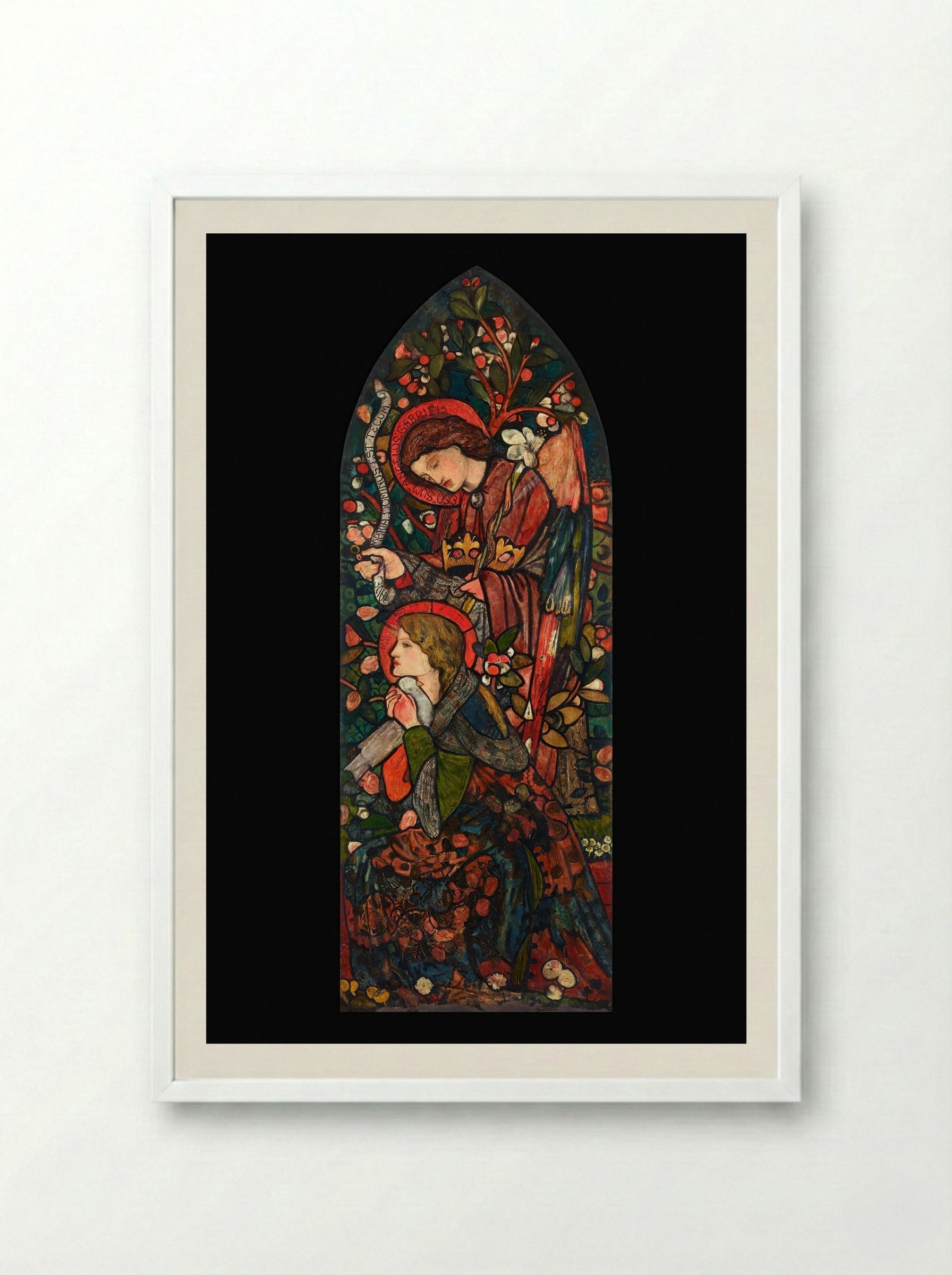 The Annunciation - Sir Edward Burne-Jones - Framed Print White