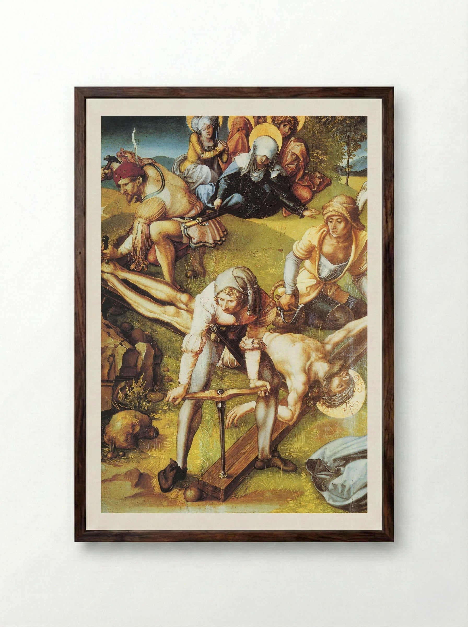 The Crucifixion - Albrecht Altdorfer - Framed Print Dark Wood