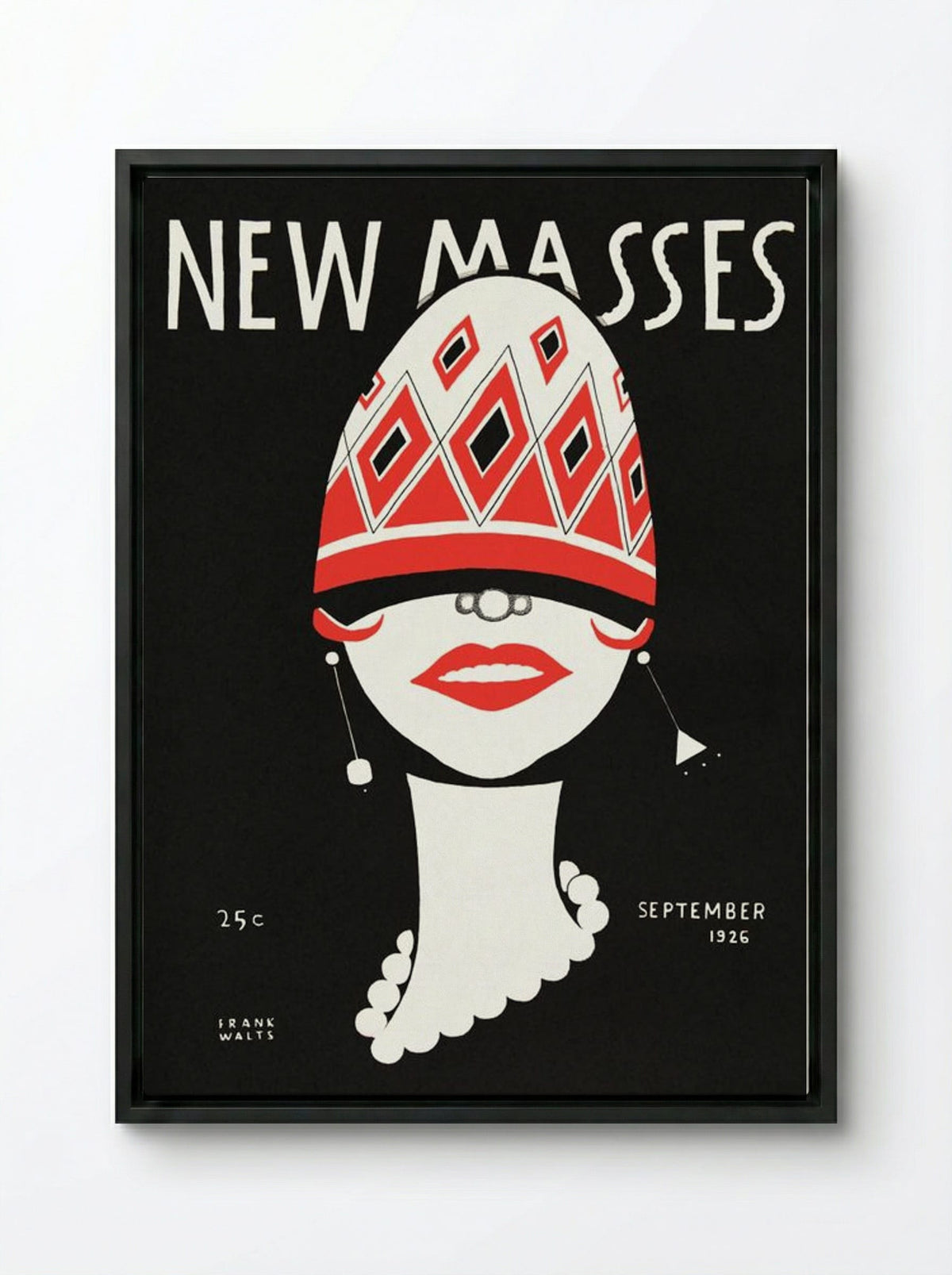 New Masses, September 1926 - Frank Walts - Framed Canvas Black