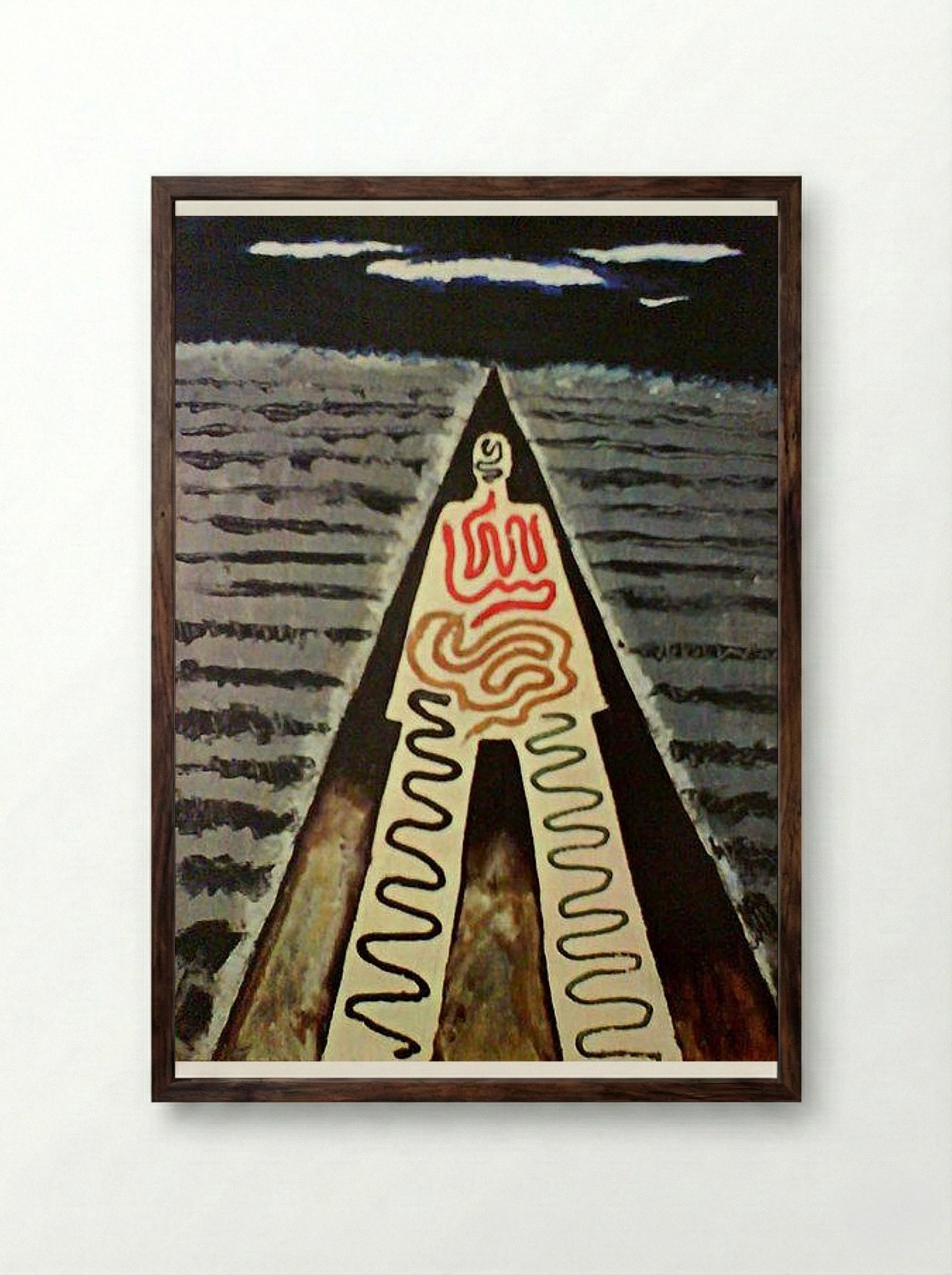 A Night at Saint Jean - Man Ray - Framed Print Dark Wood