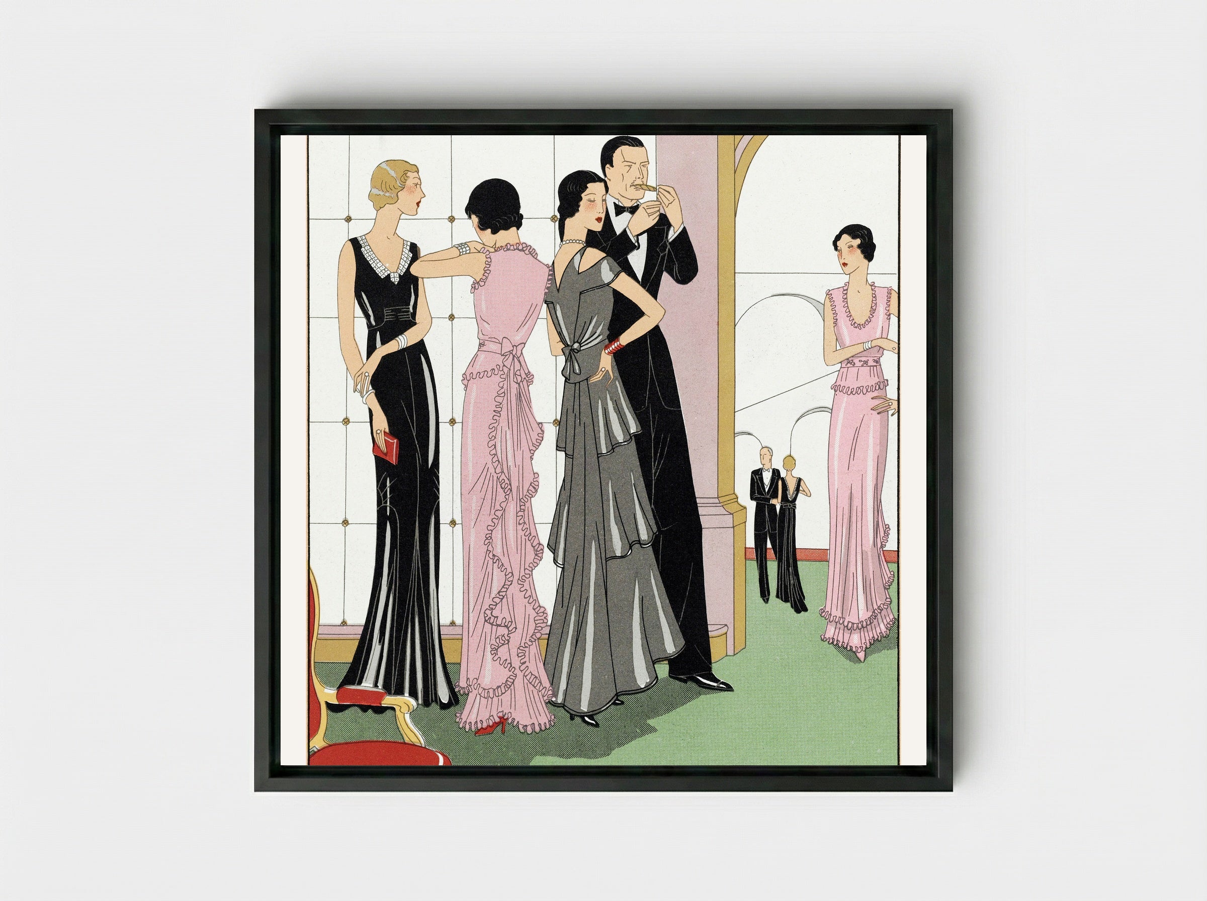 Evening Wears - Martial et Armand - Framed Canvas Black