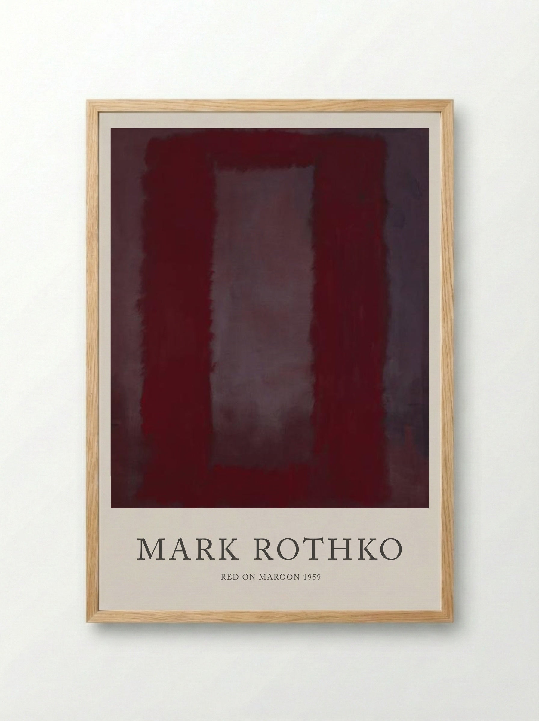 Red on Maroon - Mark Rothko - Framed Print Wood